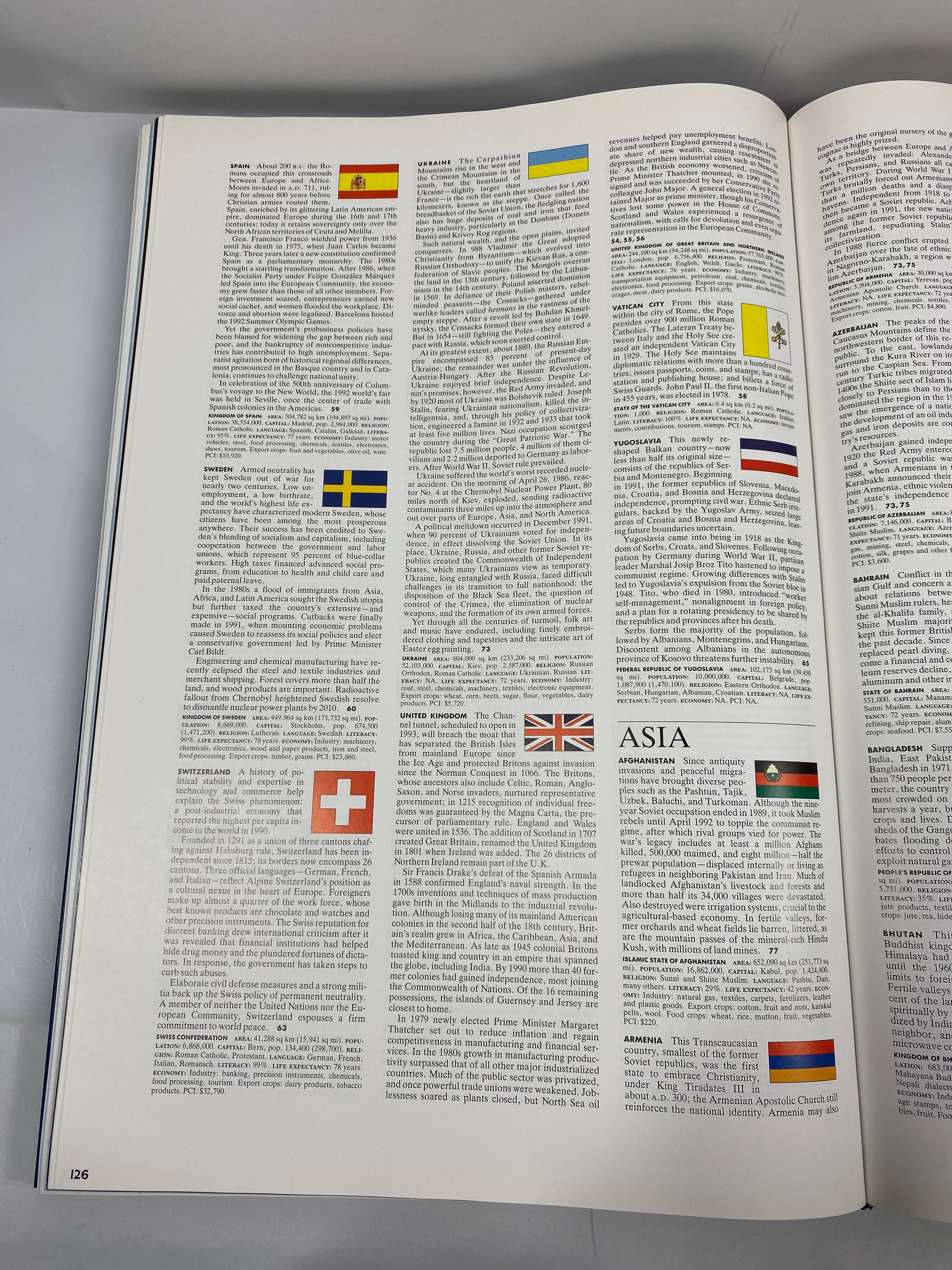 National Geographic Atlas of the World Revised 6th Ed. 1992 HC