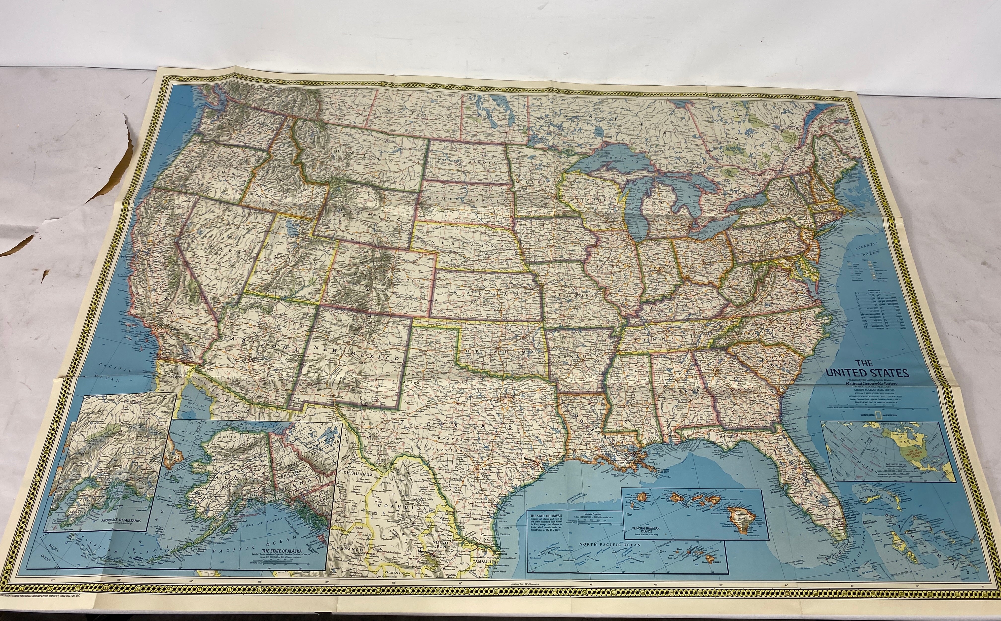 National Geographic Map: Portrait USA/The United States 1978