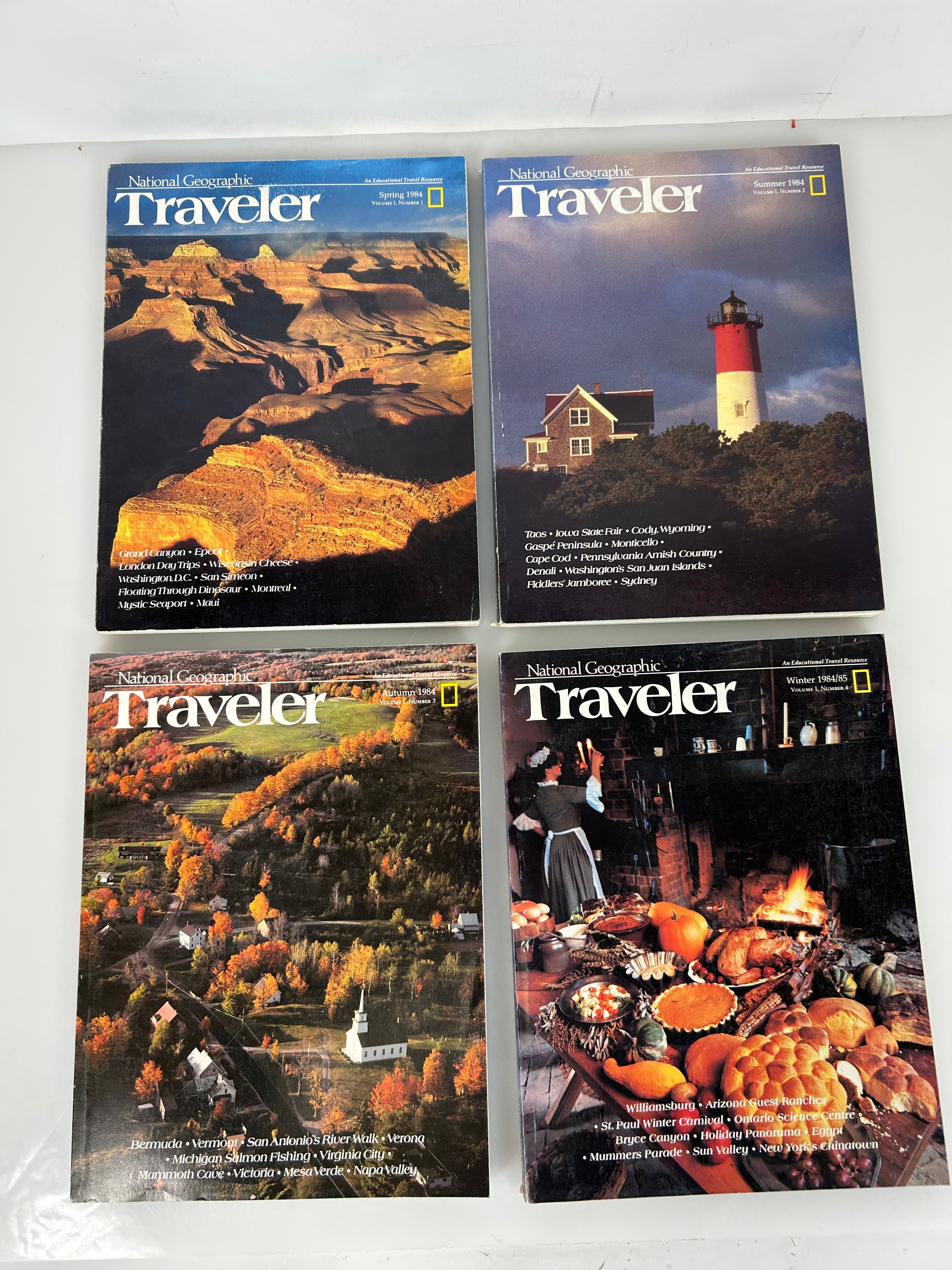 National Geographic Traveler Adventure Magazine 1984 FULL YEAR