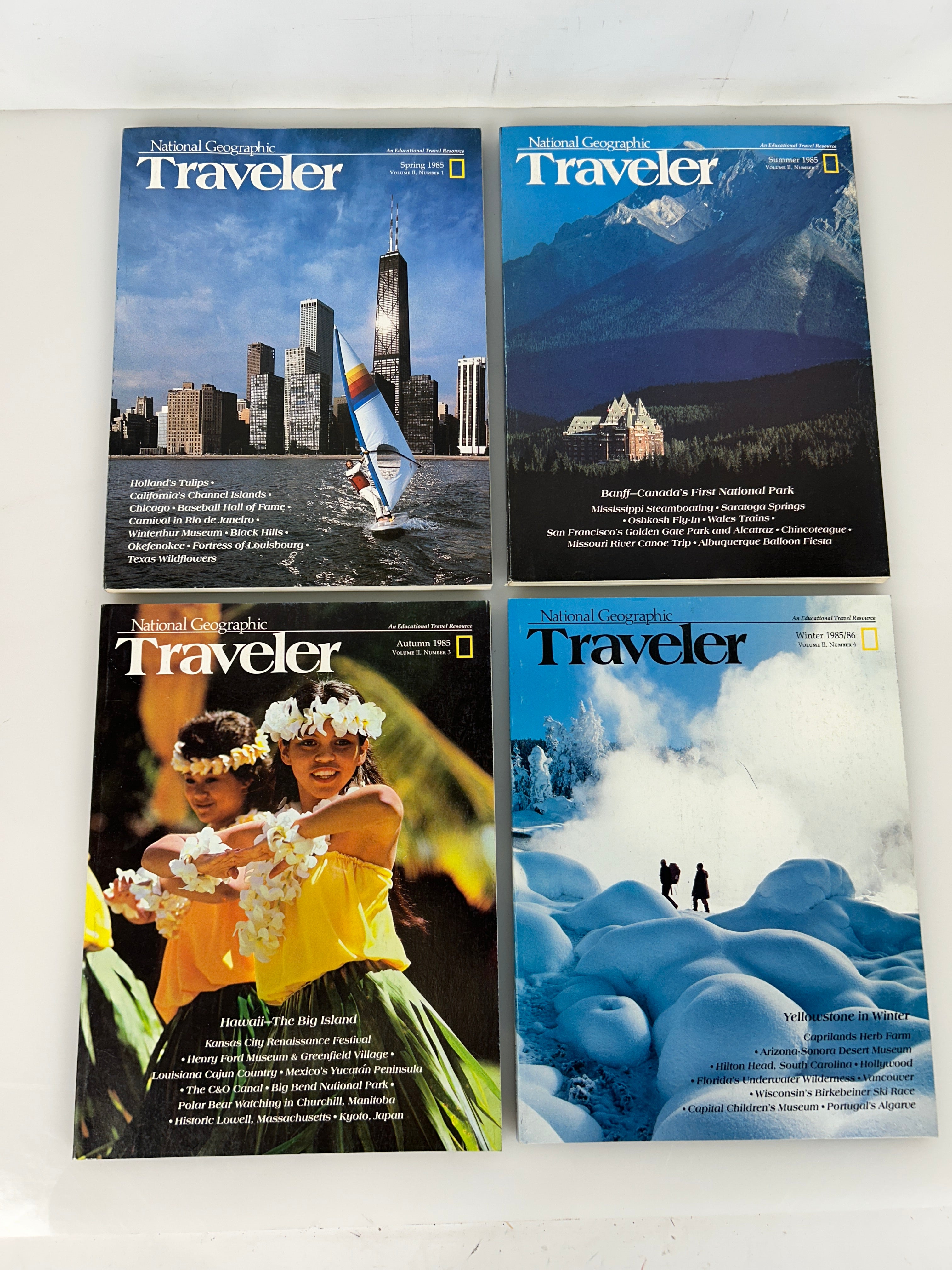 National Geographic Traveler Adventure Magazine 1985 FULL YEAR