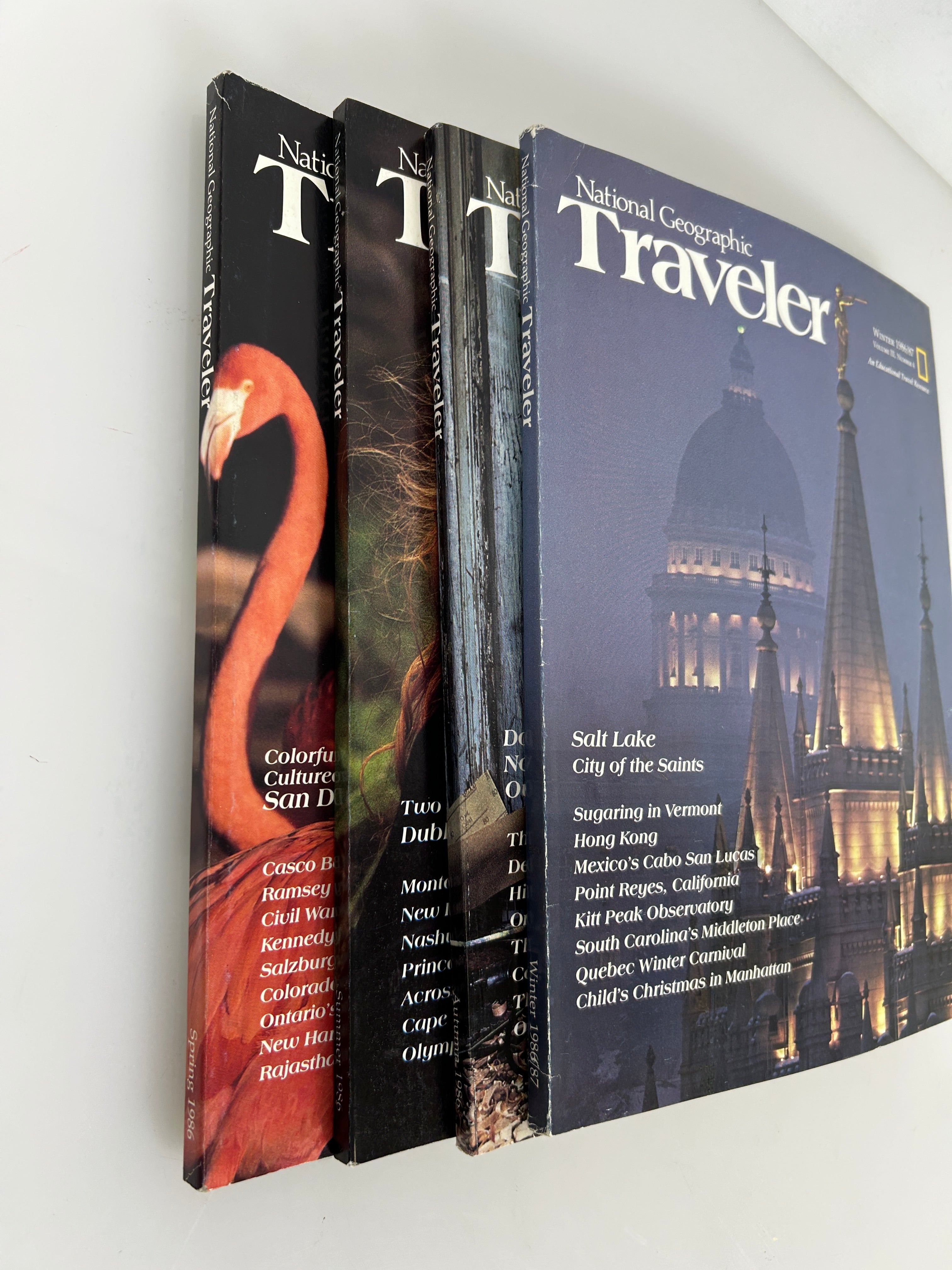 National Geographic Traveler Adventure Magazine 1986 FULL YEAR