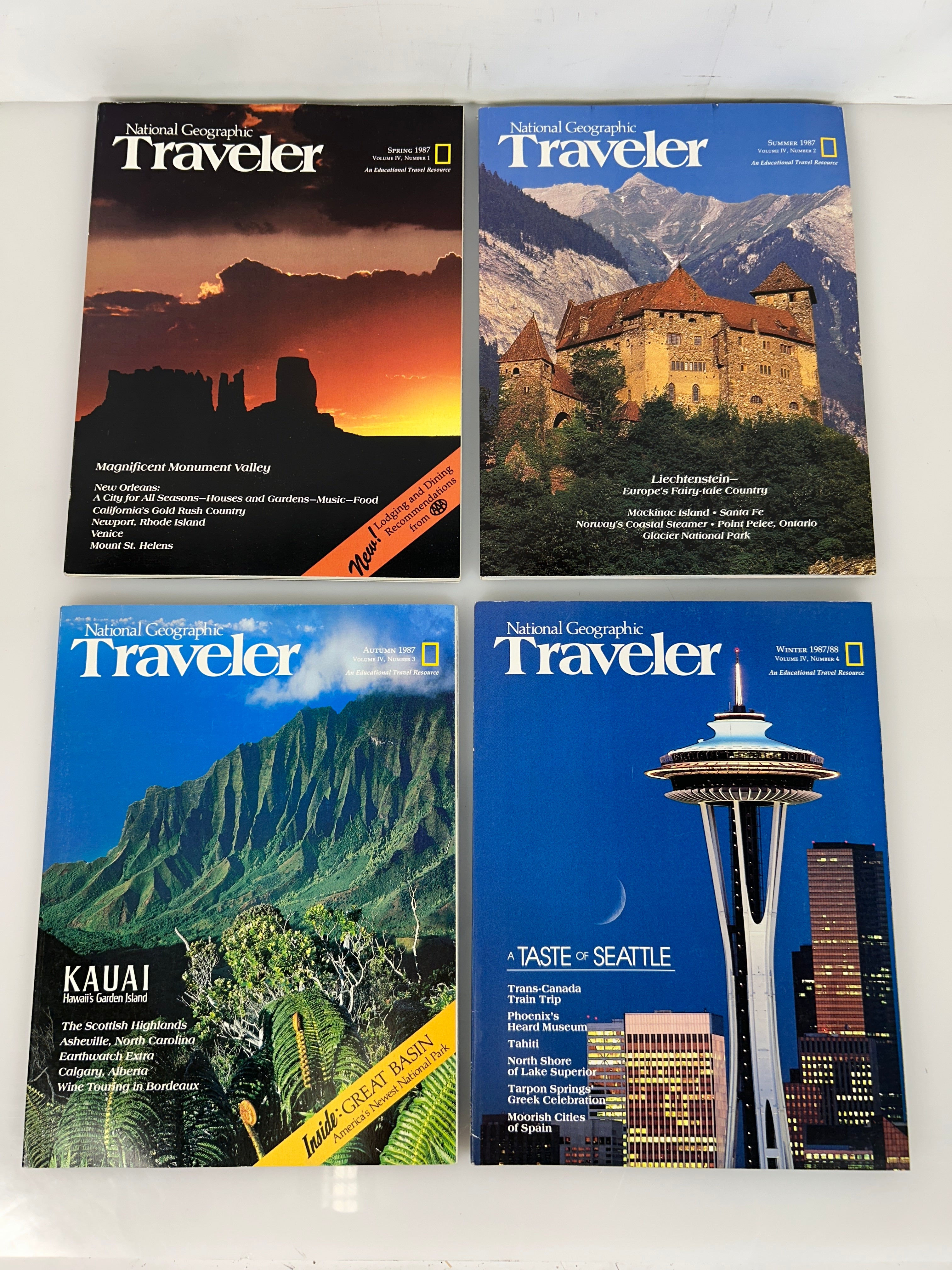 National Geographic Traveler Adventure Magazine 1987 FULL YEAR