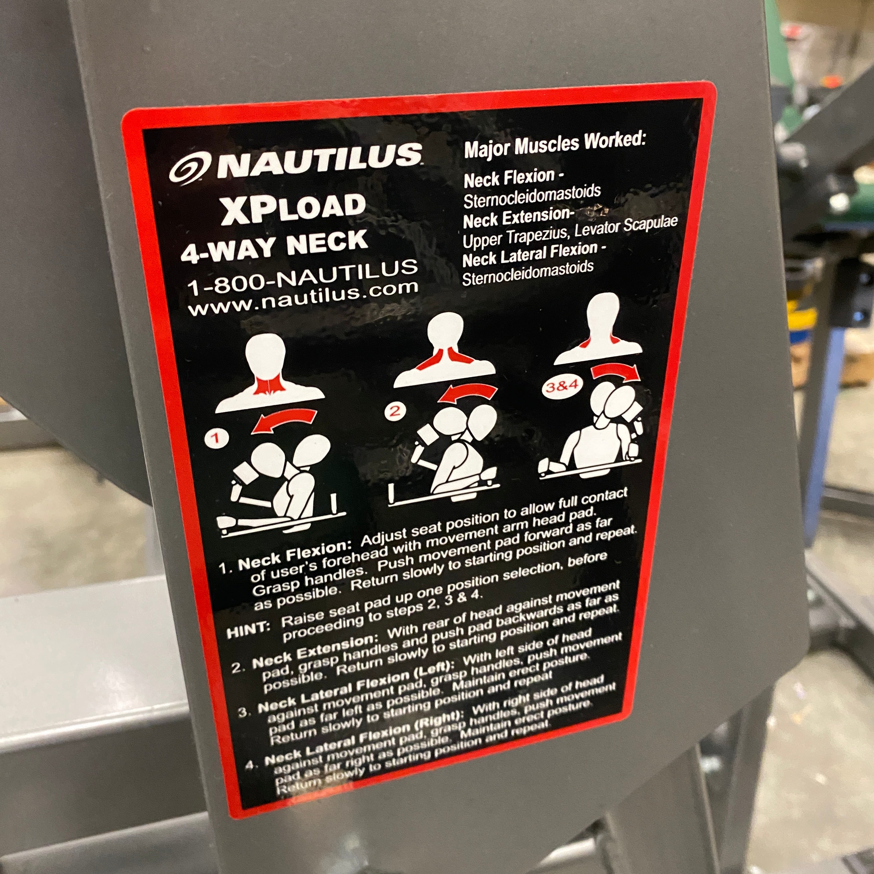 Nautilus XPload 4 Way Neck Machine