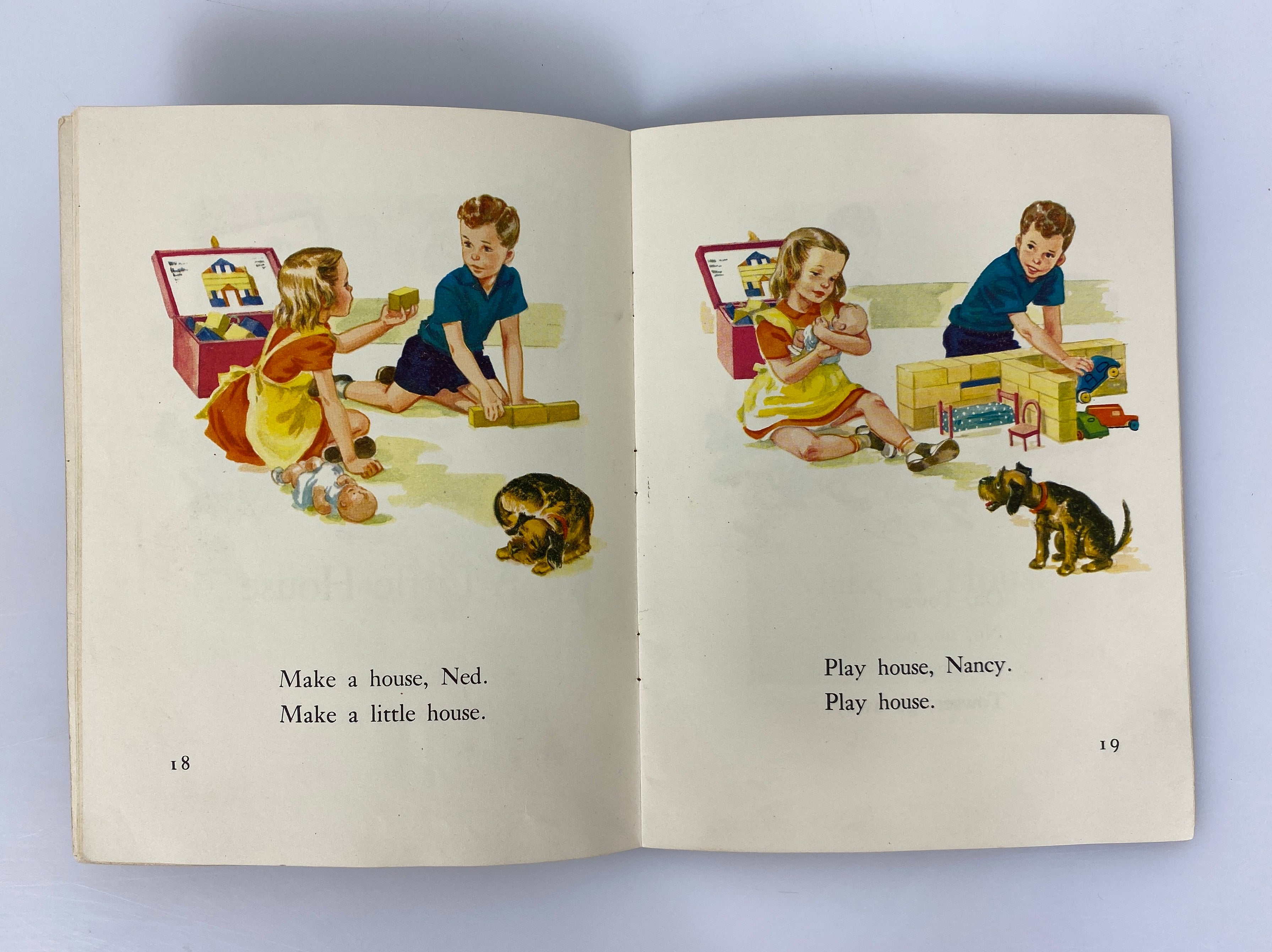 Ned and Nancy 1946 Vintage Children's Reading Book DC Heath SC