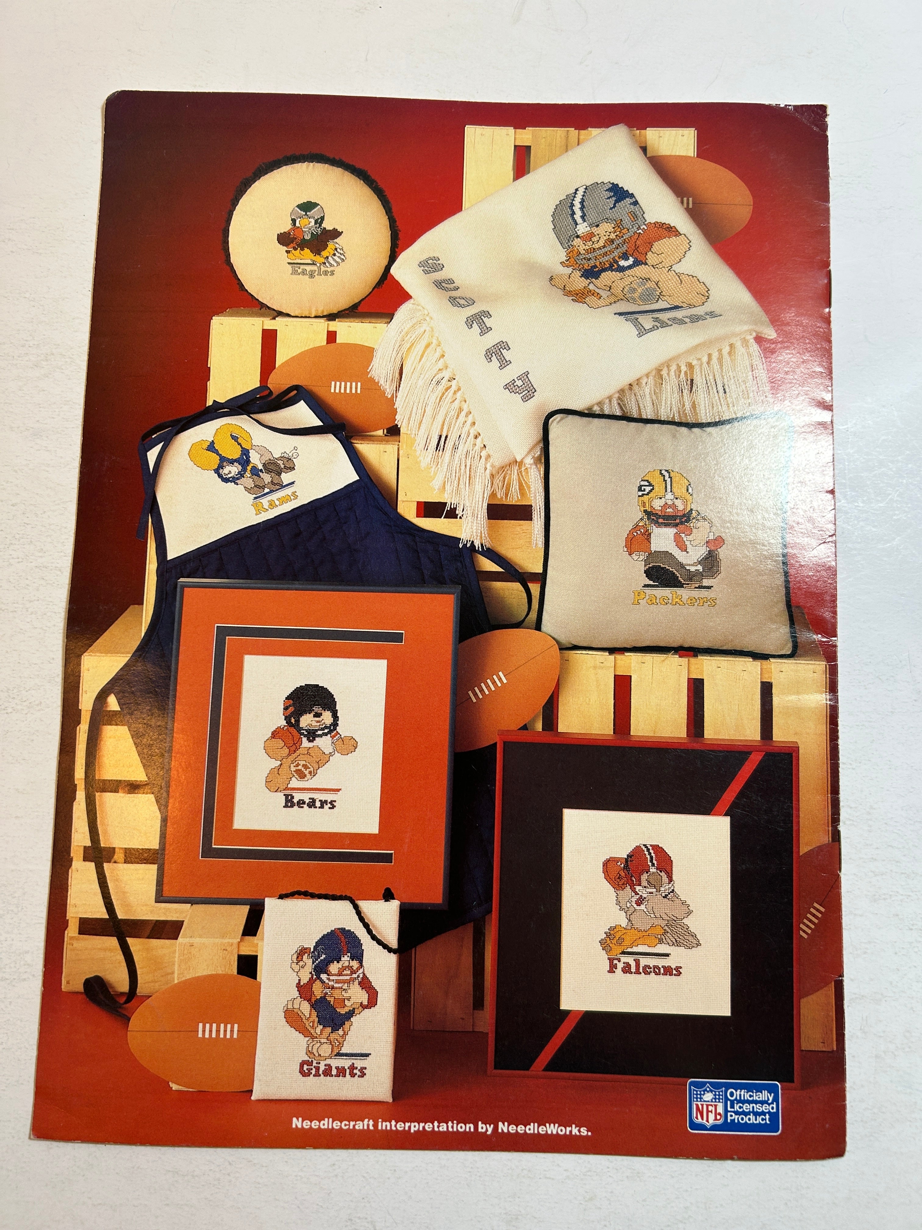 NeedleWorks NFL HUDDLES 14 NFC Team Mascots Cross Stitch Pattern Book #705