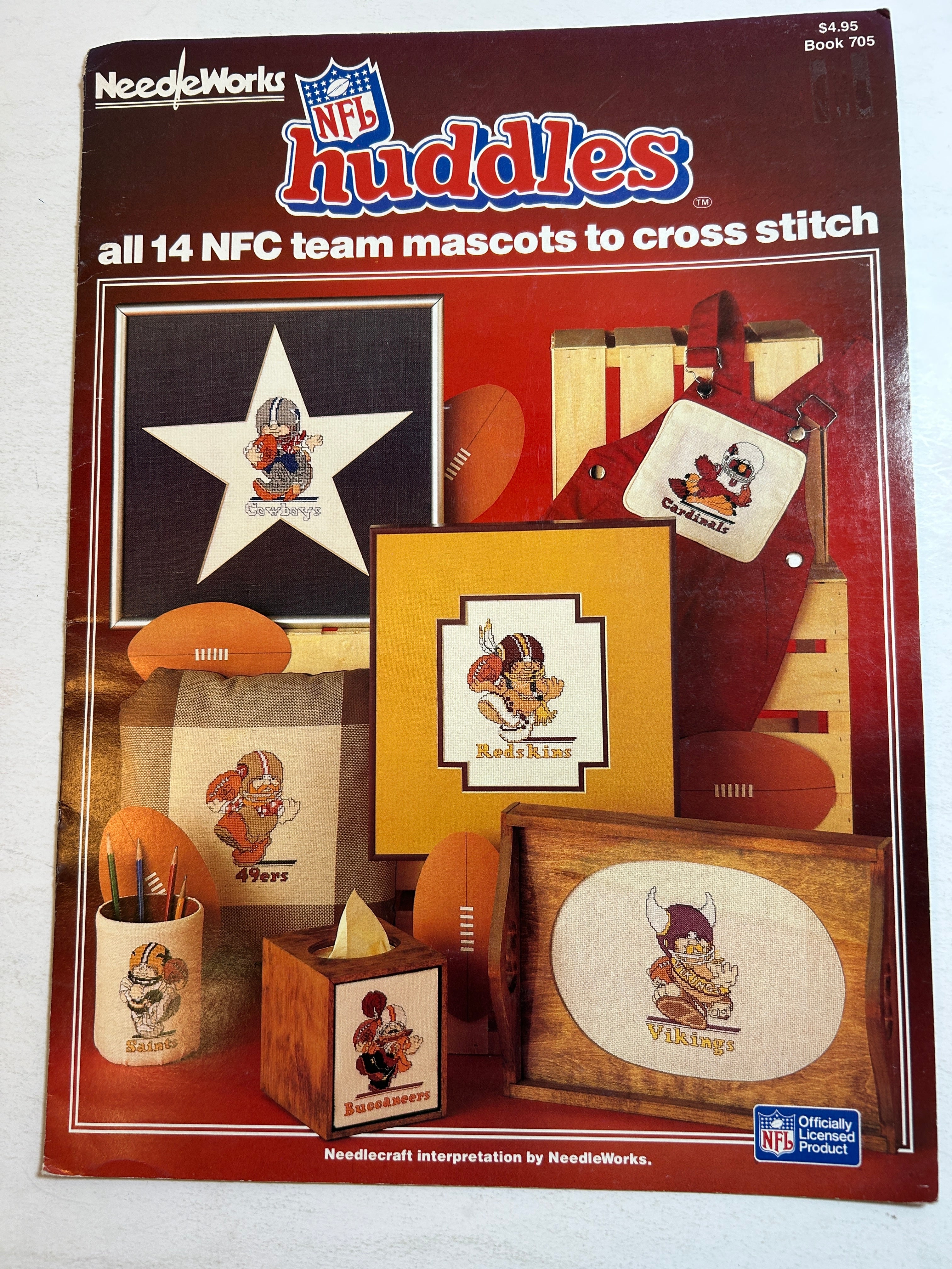 NeedleWorks NFL HUDDLES 14 NFC Team Mascots Cross Stitch Pattern Book #705