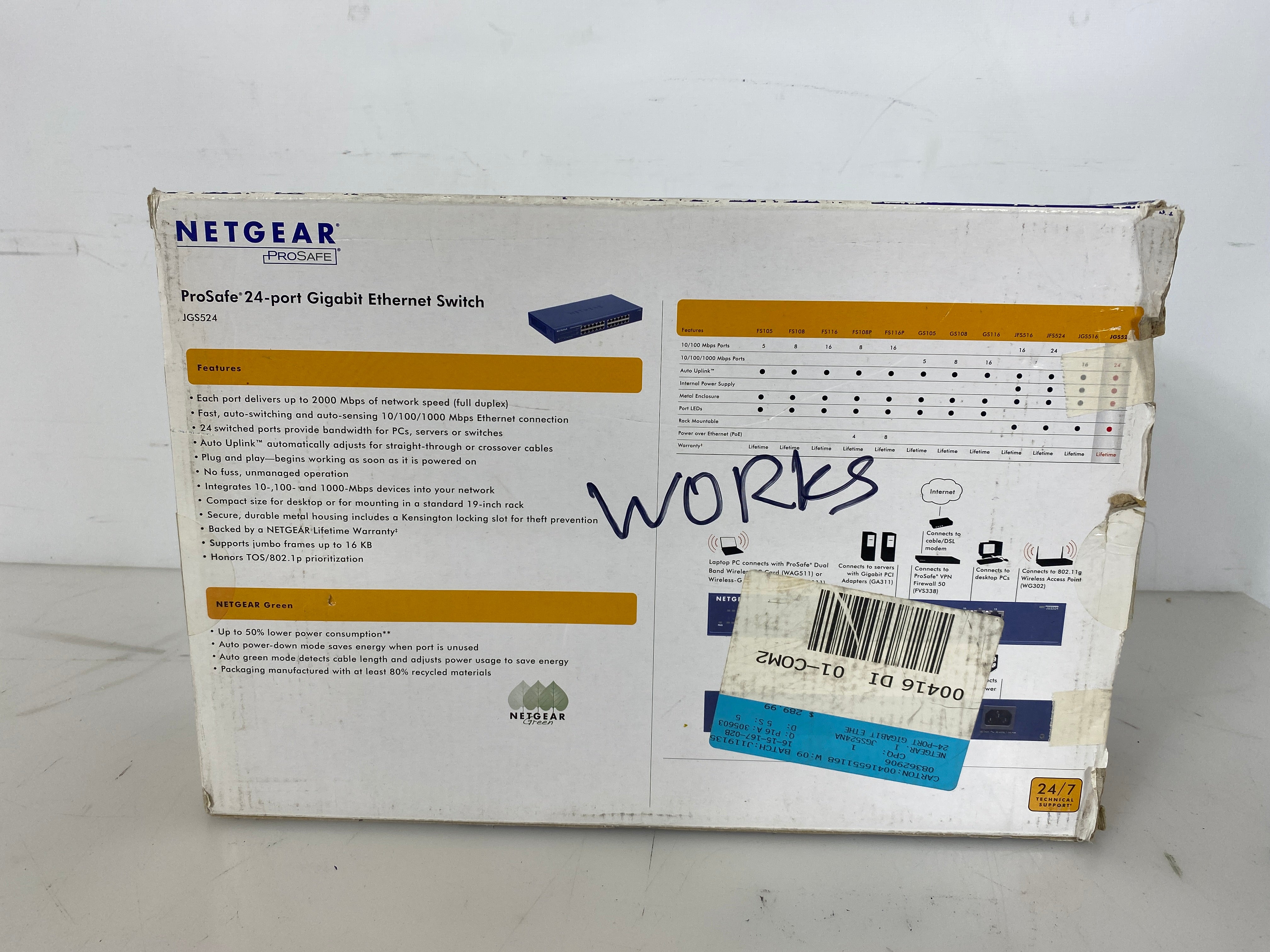 Netgear ProSafe JGS524 24-Port Gigabit Ethernet Switch