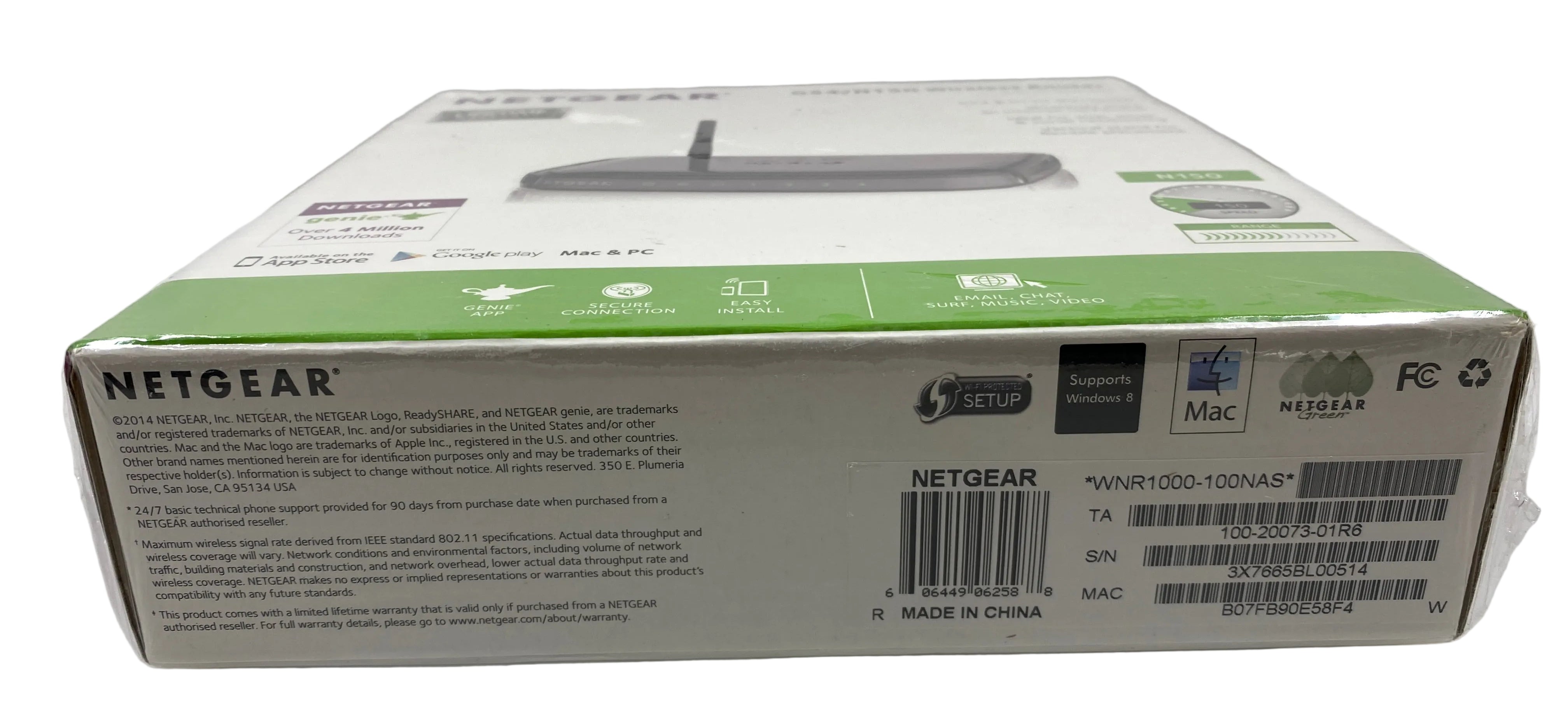 NetGear WNR1000 G54/N150 Wireless Router *New*