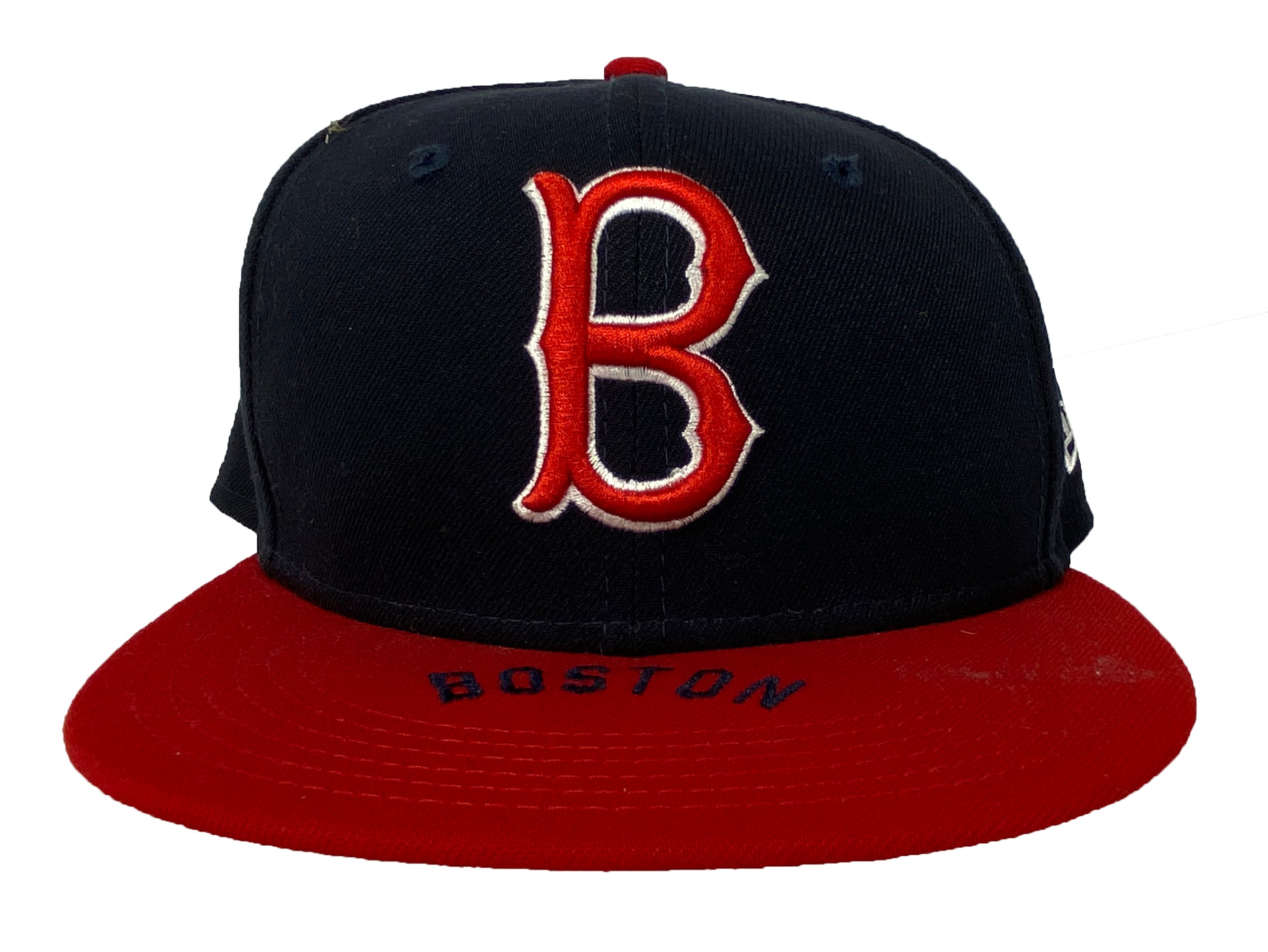 New Era Navy and Red Boston Red Sox Fitted Hat Unisex Size 7 1/4