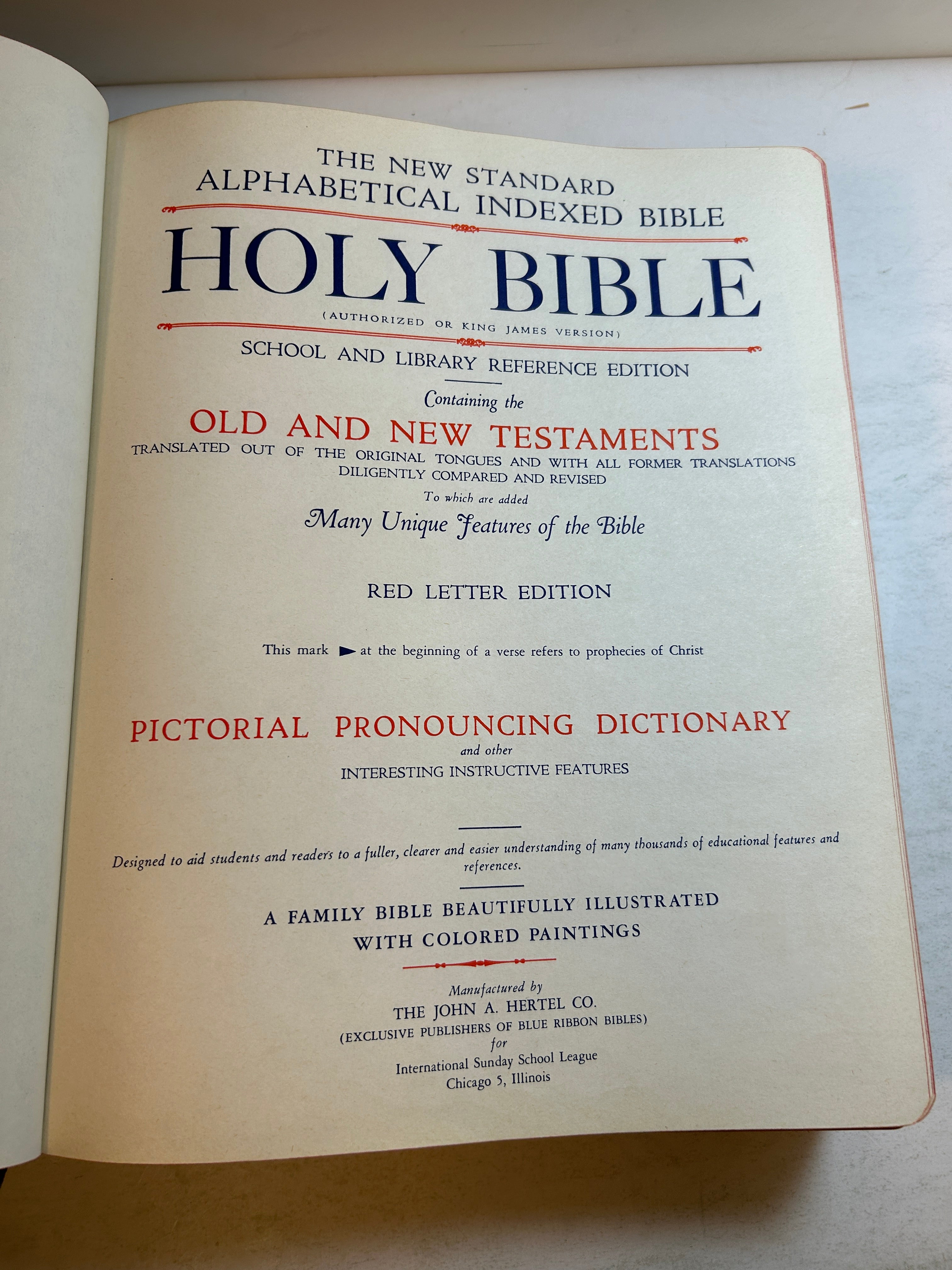 New Standard Reference Bible Blue Ribbon Edition Leatherbound