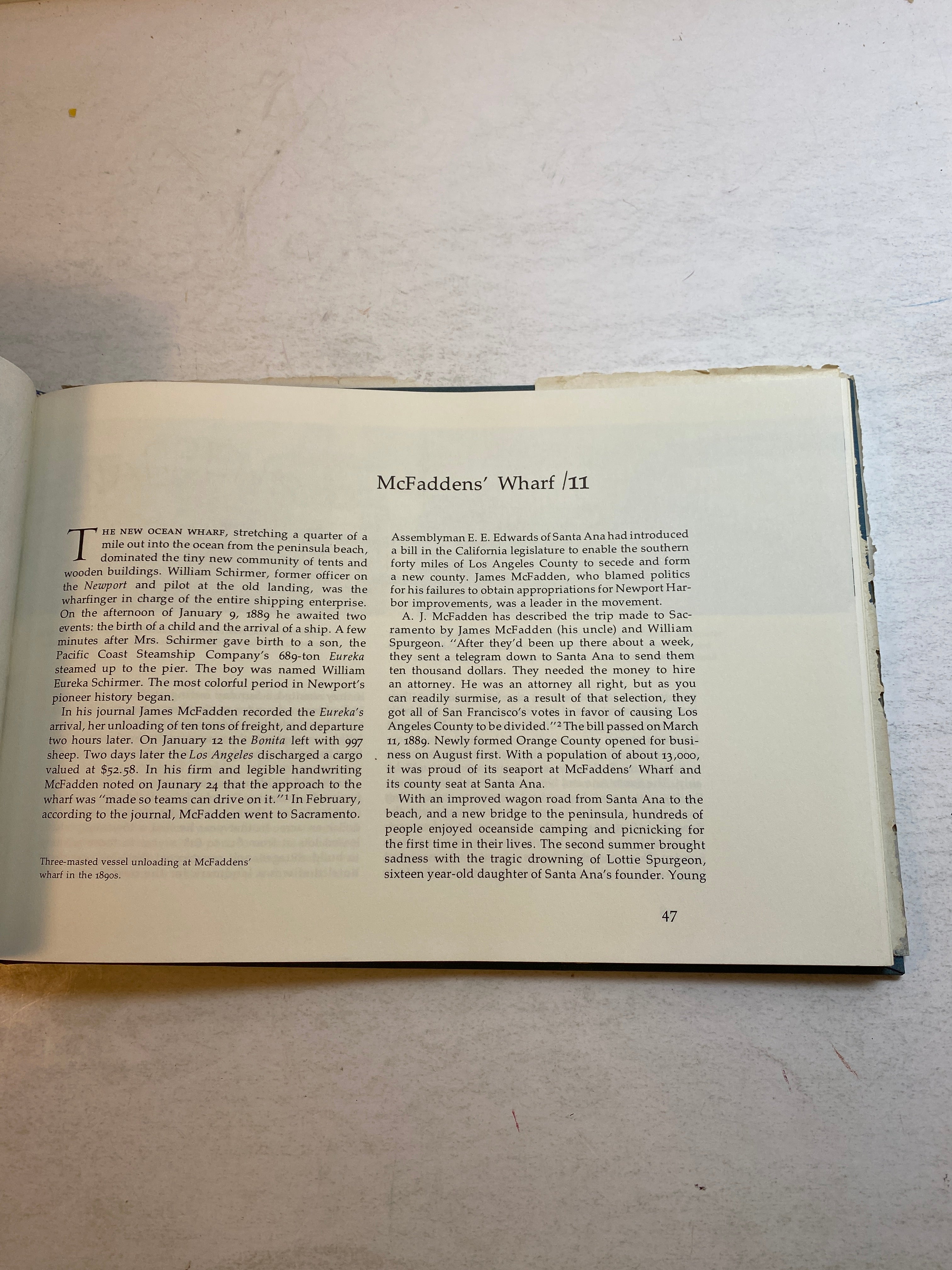 Newport Bay A Pioneer History Ellen Lee HC 1973