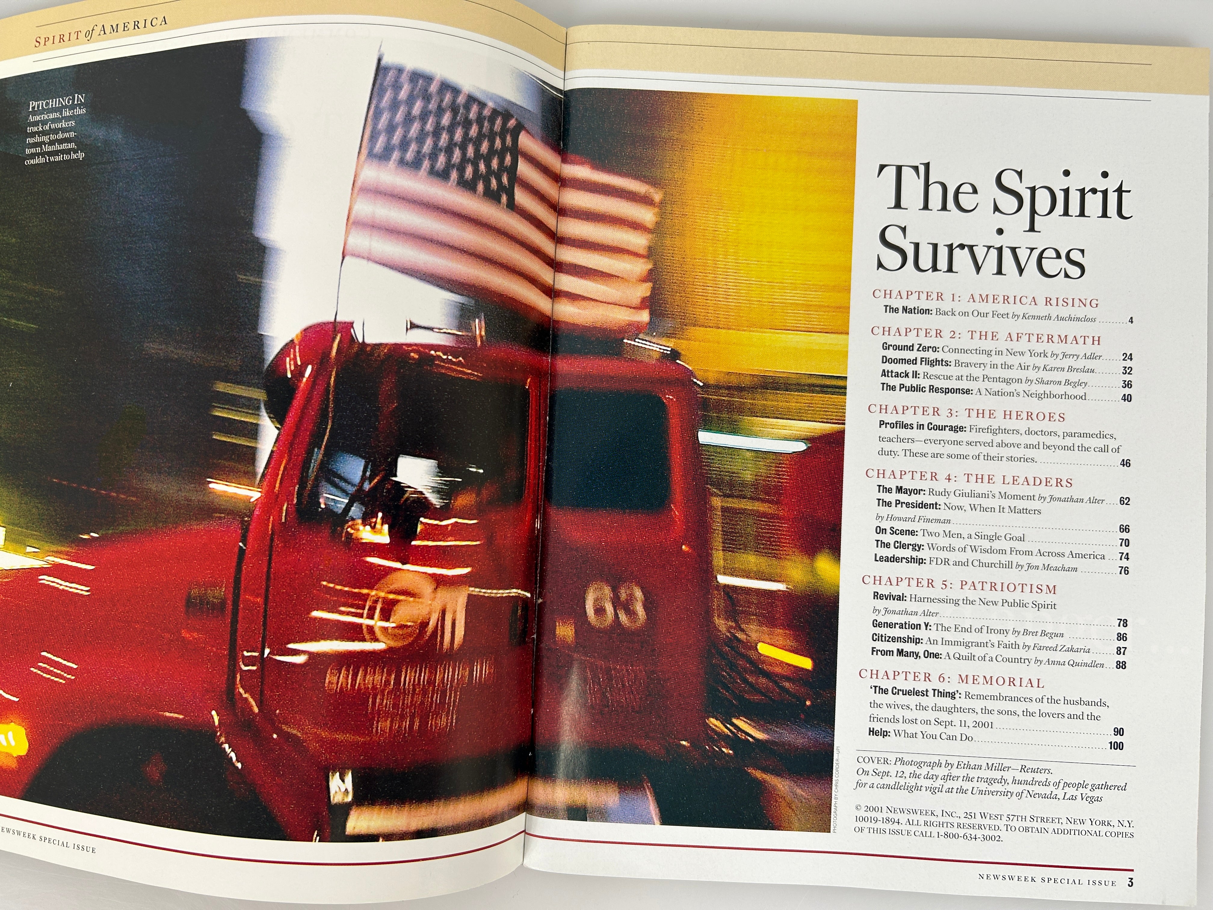 Newsweek Commemorative Issue The Spirit of America Fall 2001
