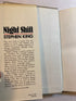 Night Shift Stephen King HCDJ 1978 Book Club Edition