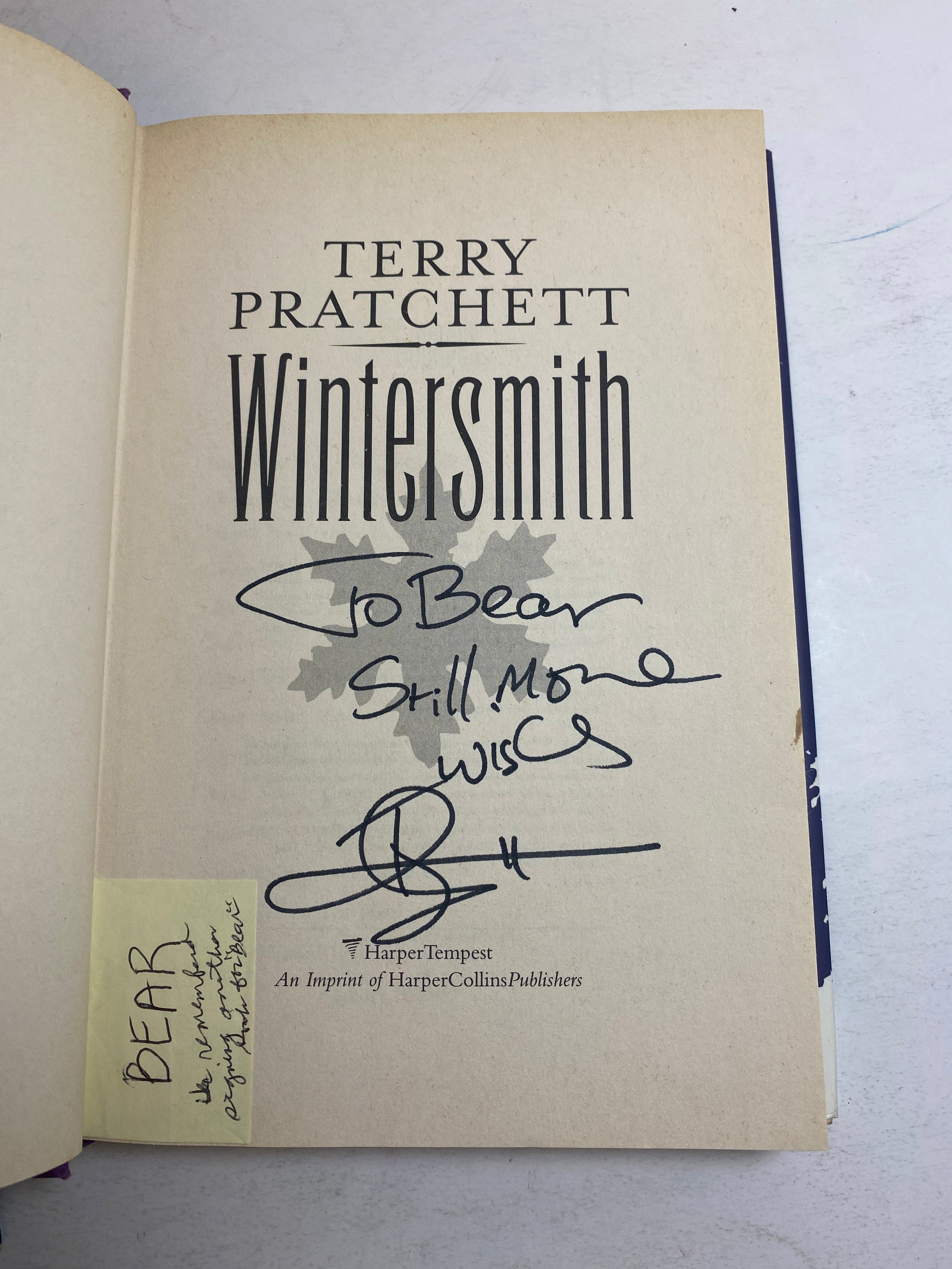 Night Watch Wintersmith Terry Pratchett *Both Signed and Inscribed*