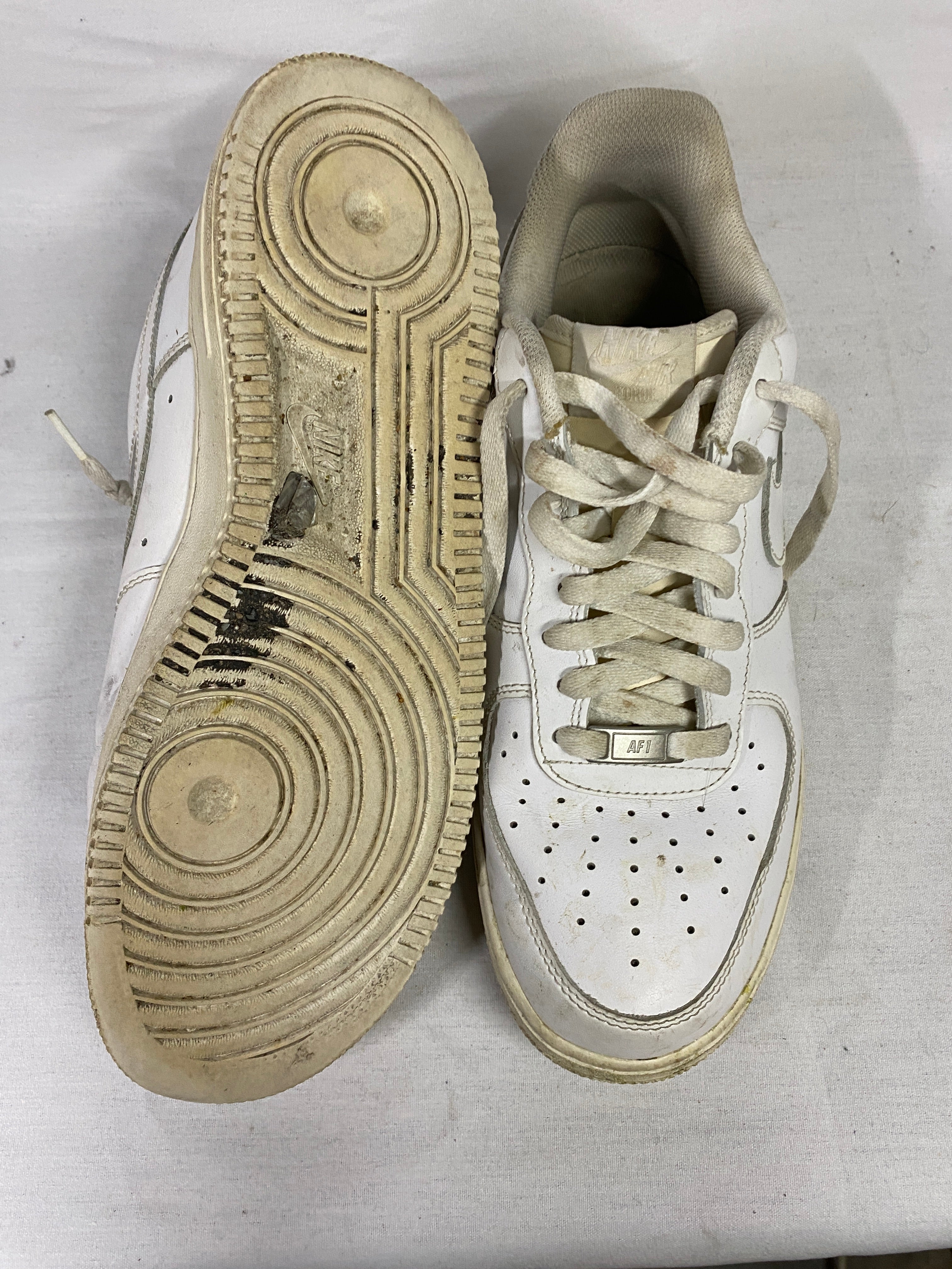 Nike Air Force 1 Triple White Sneakers Men's Size 10.5