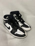 Nike Air Jordan 1 Mid "Homage" Sneakers in Black and White Split Panda Women's Size 10