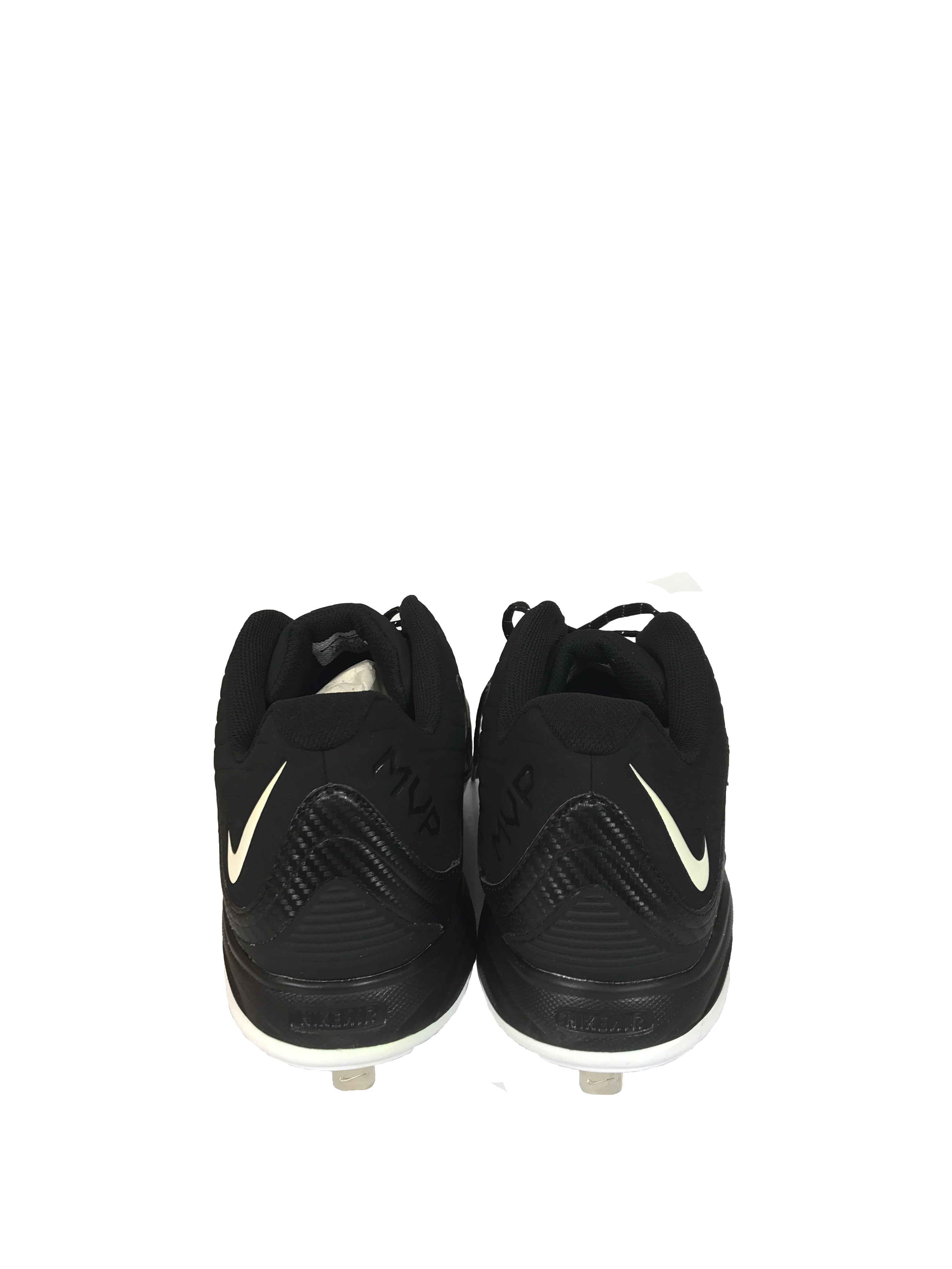 Nike Air MVP Pro Metal 2 Black and White Baseball Cleats Men's Size 16