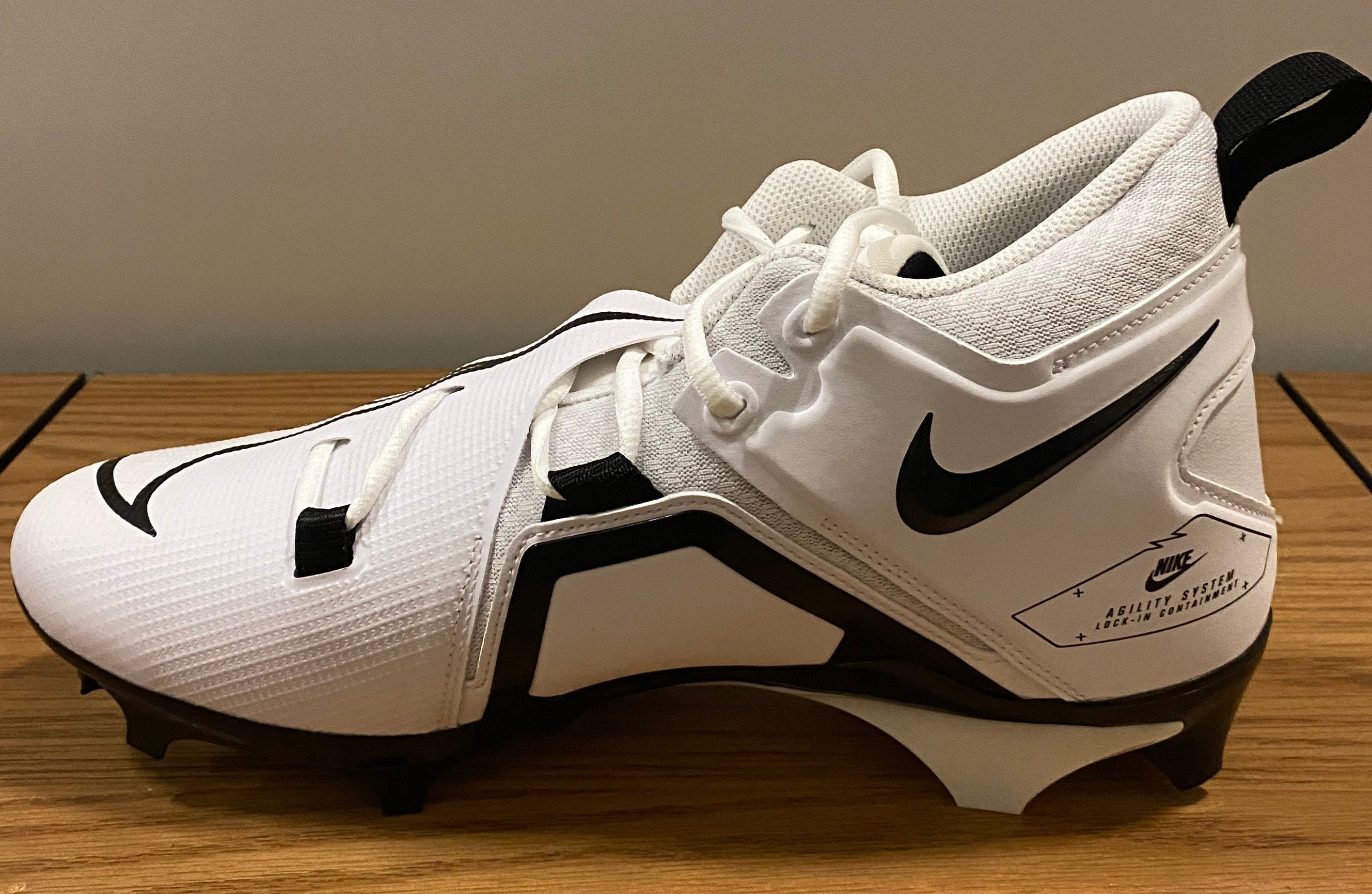 Nike Alpha Menace Pro 3 Football Cleats Size 13 (White)