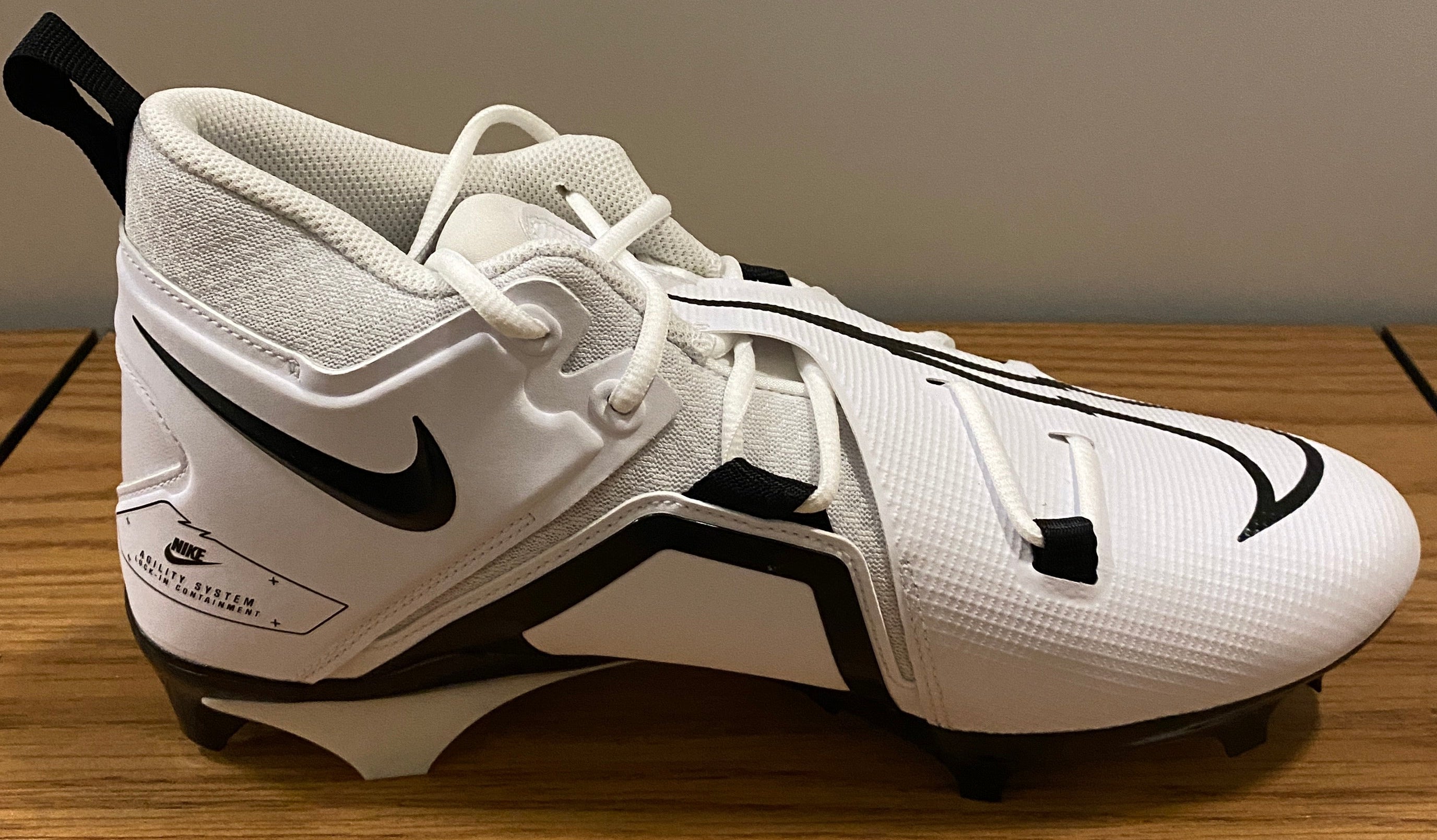 Nike Alpha Menace Pro 3 Football Cleats Size 13 (White)