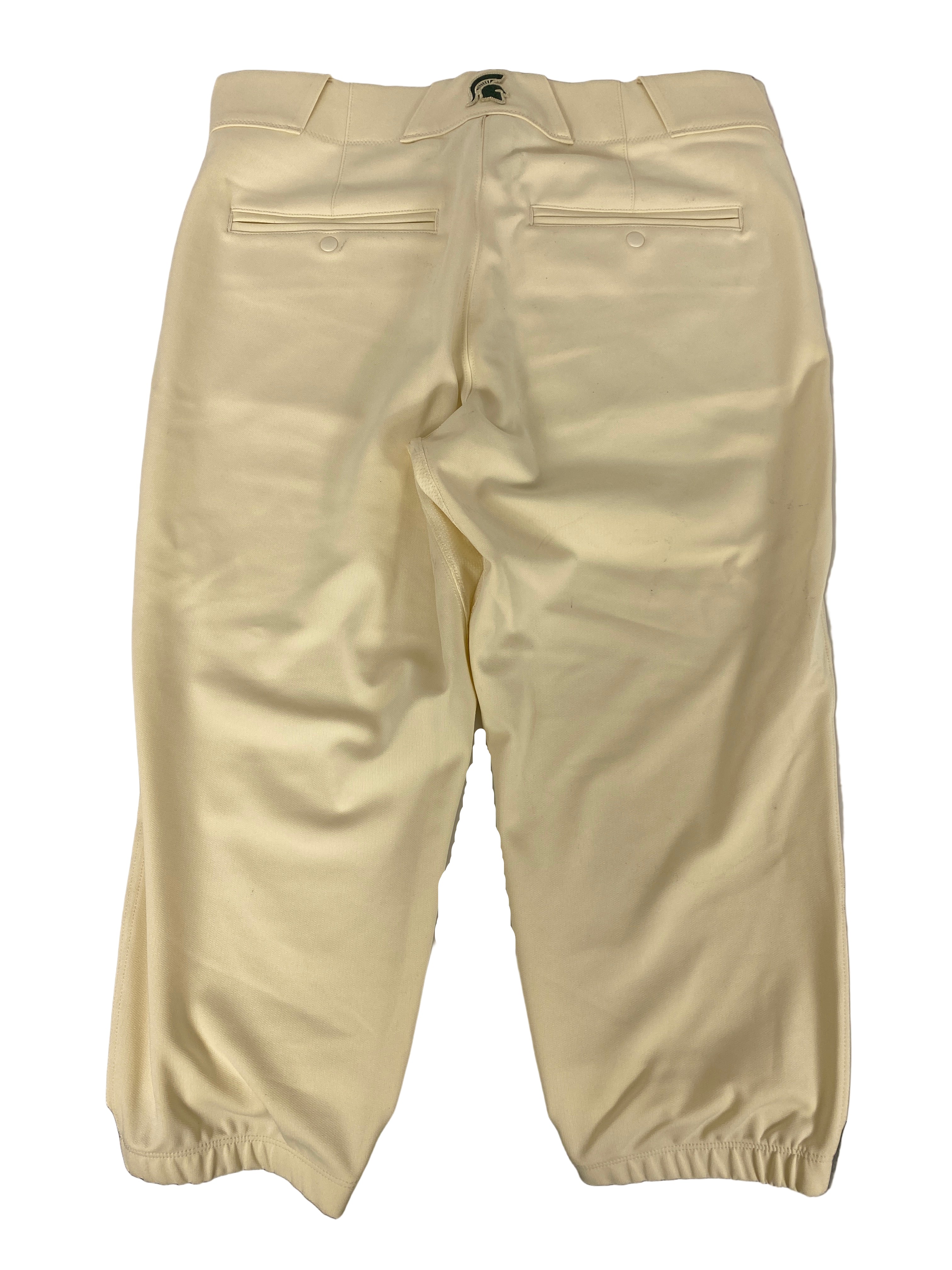 Nike Beige with Spartan Head Patch Baseball Game Capri Pant Men’s Size Medium L20
