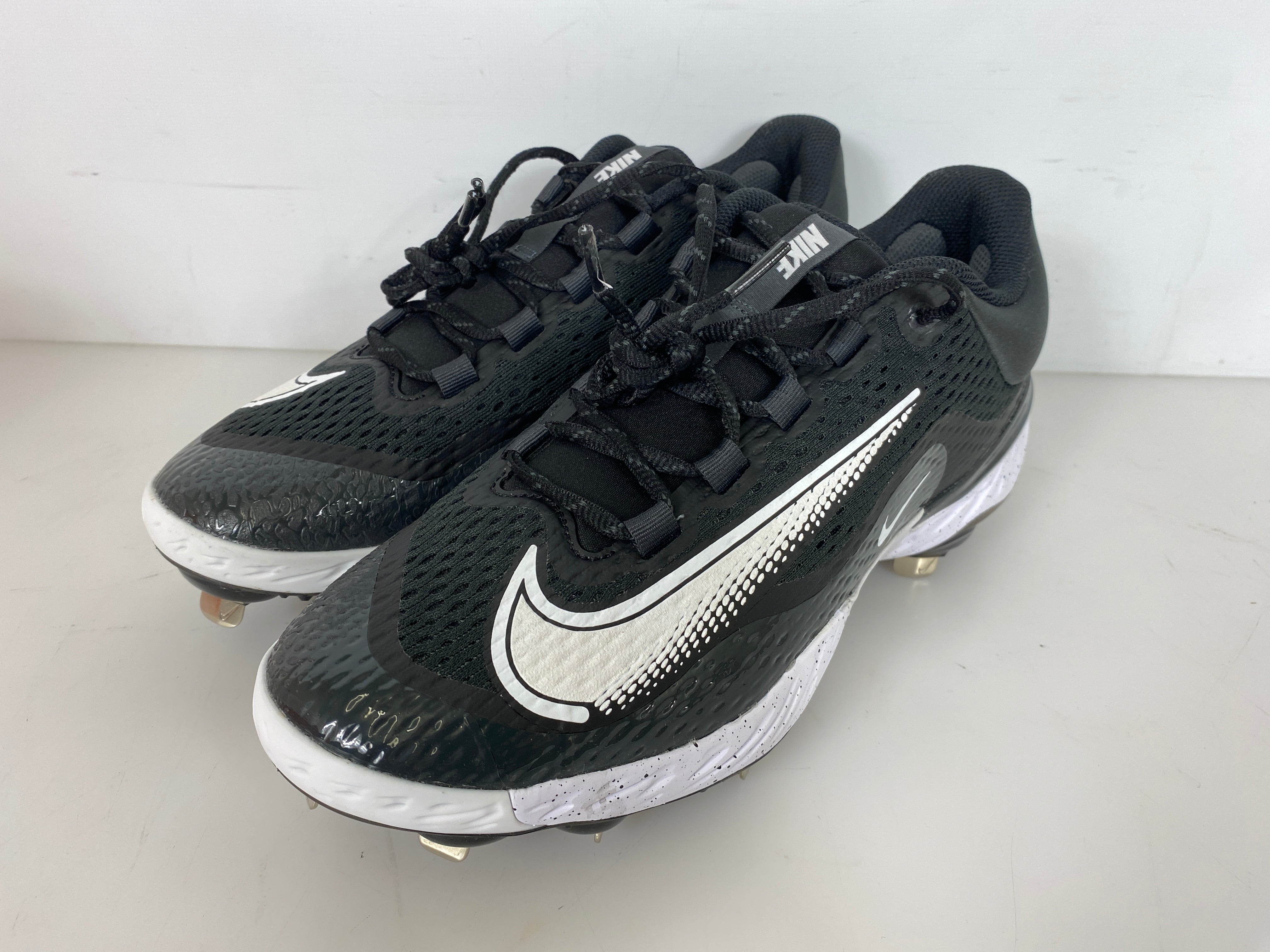 Nike Black Alpha Hurache Elite 4 Low Baseball Cleats Men's Size 15