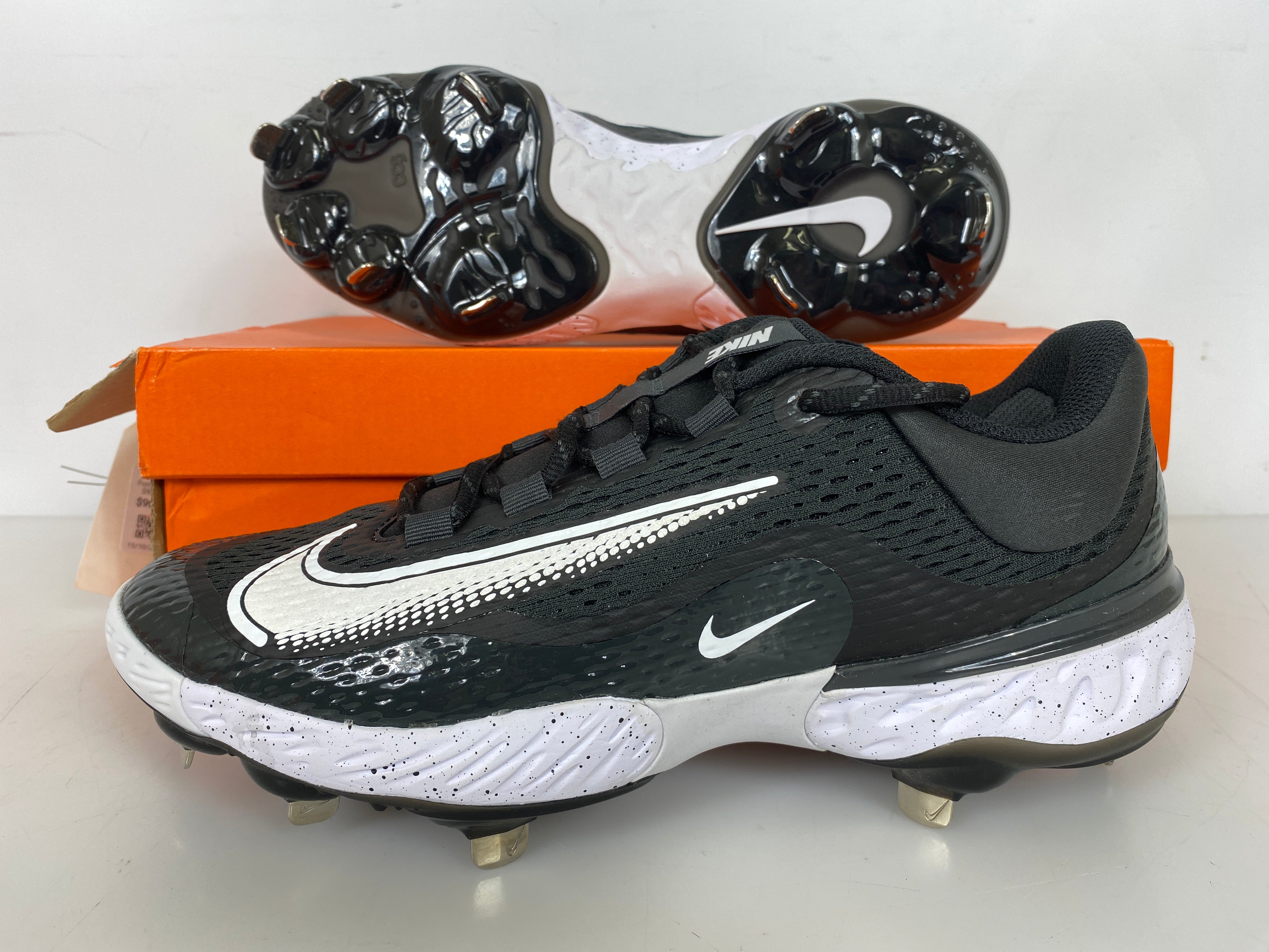 Nike Black Alpha Hurache Elite 4 Low Baseball Cleats Men's Size 15