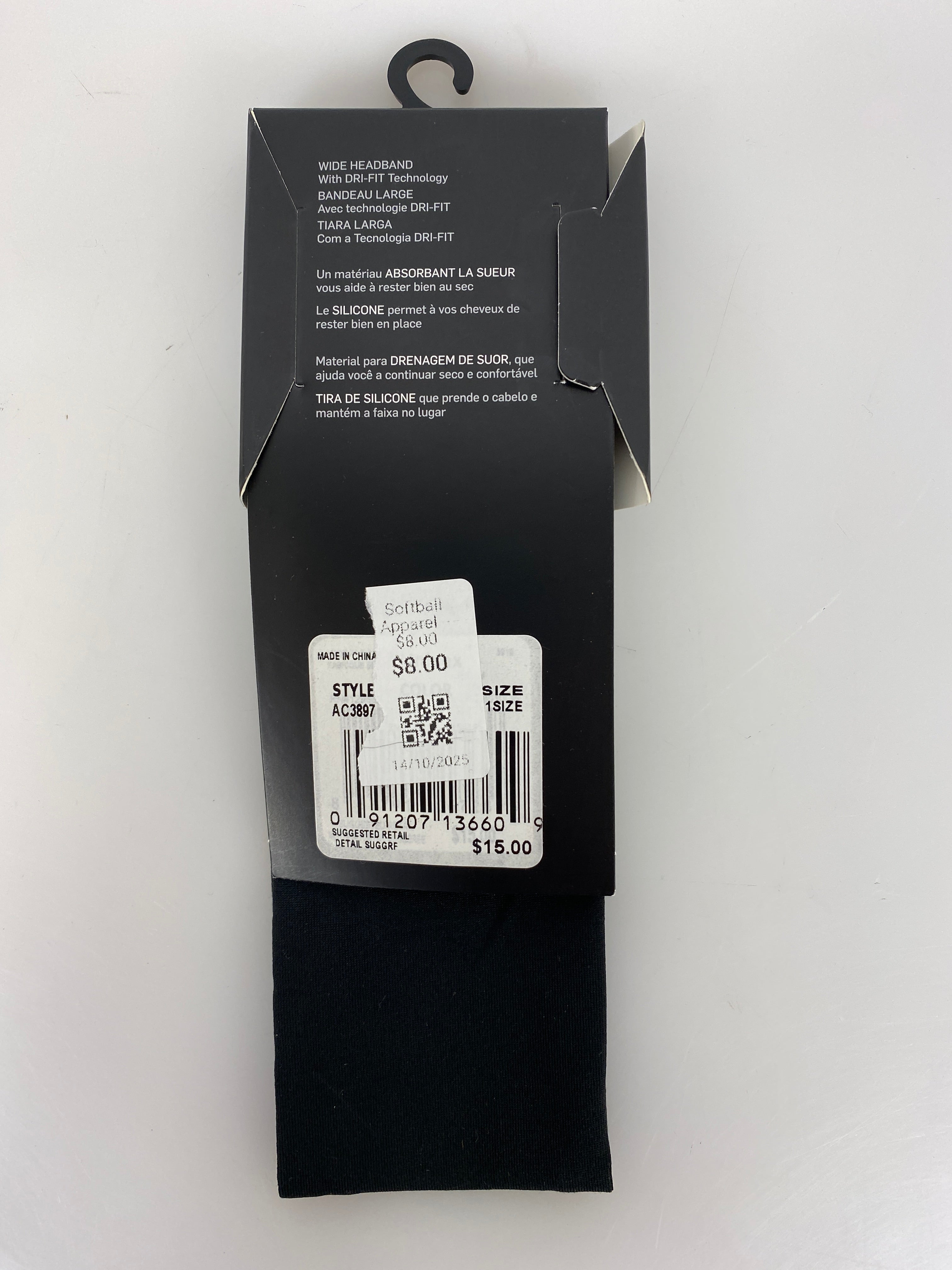 Nike Black Dry Wide Headband