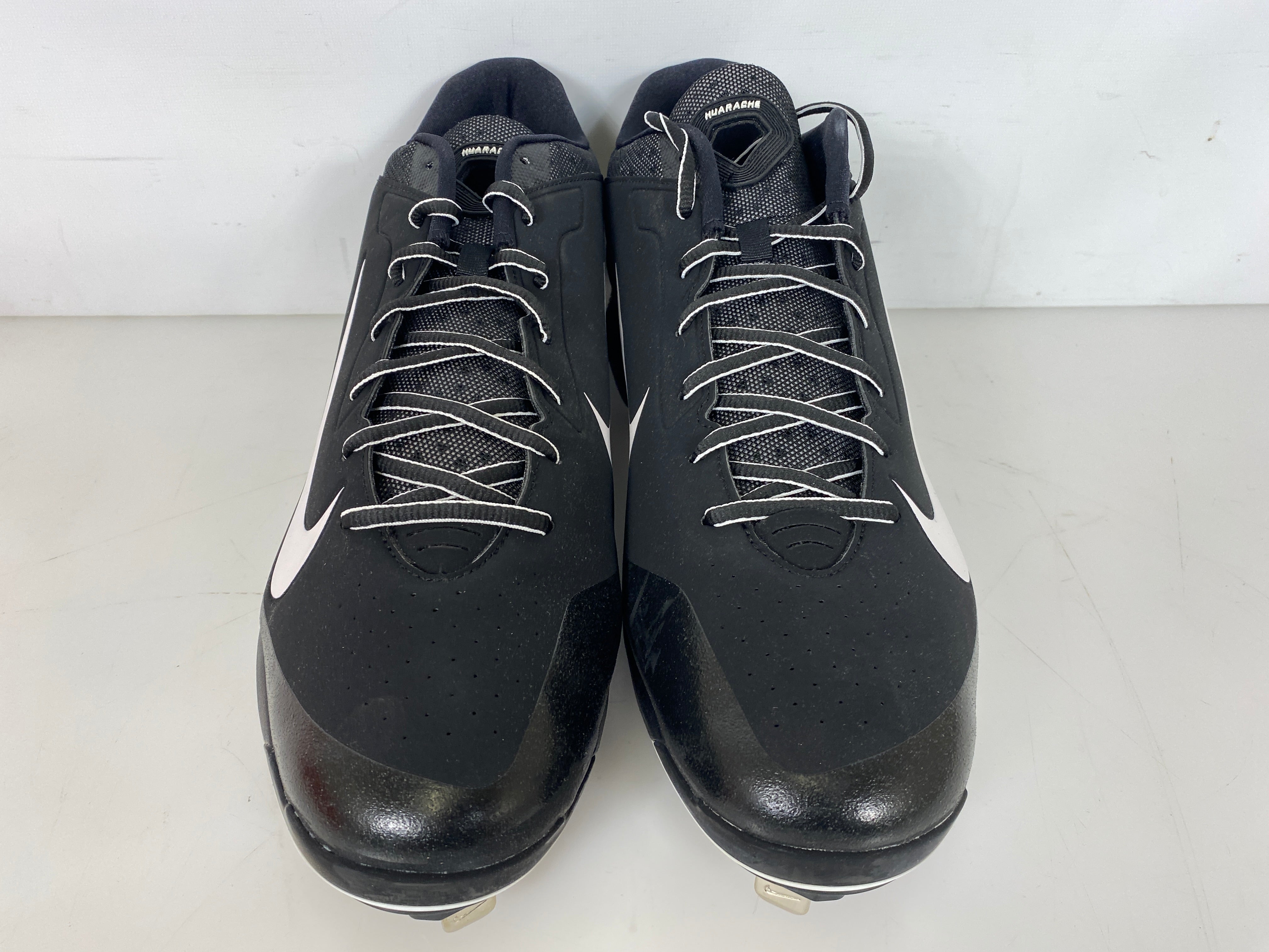 Nike Black Hurache Pro Low Baseball Cleats Men's Size 15