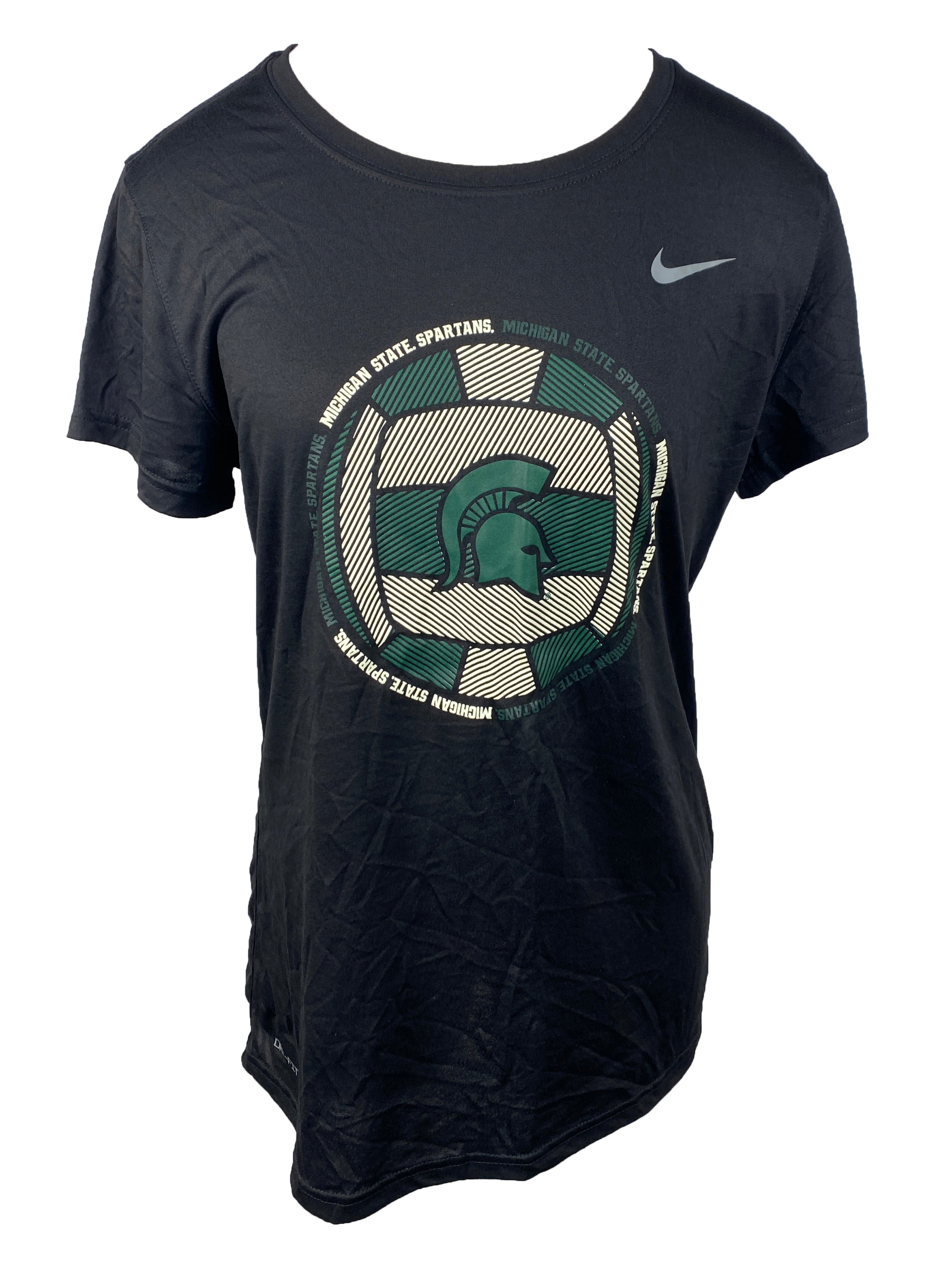 Nike Black Michigan State Spartans Volleyball T-Shirt Women's Size XL