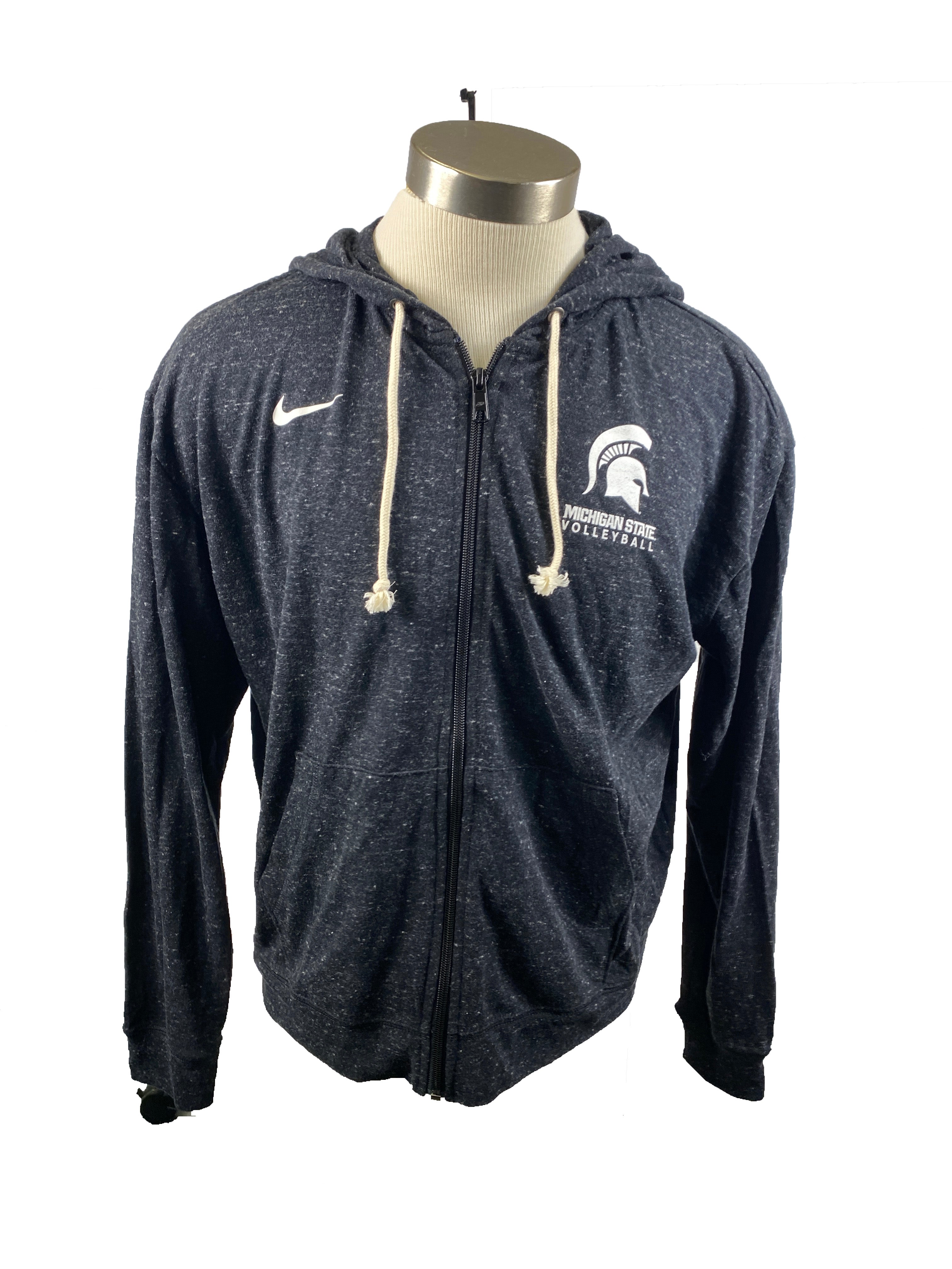 Nike Black Michigan State Volleyball Zip Up Sweatshirt Women's Size L