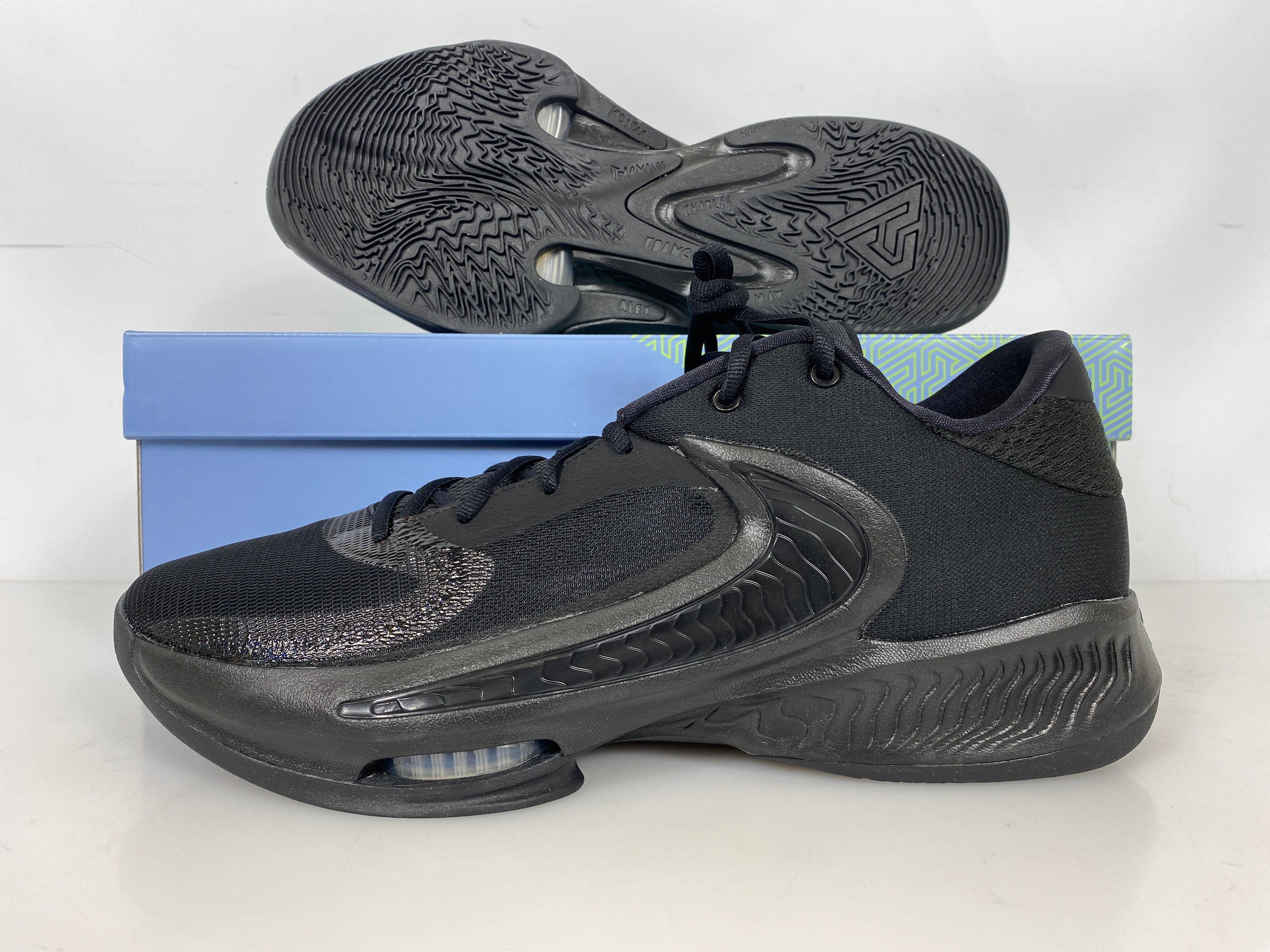 Nike Black/Black Zoom Freak 4 TB Promo Basketball Shoes Men's Size 15