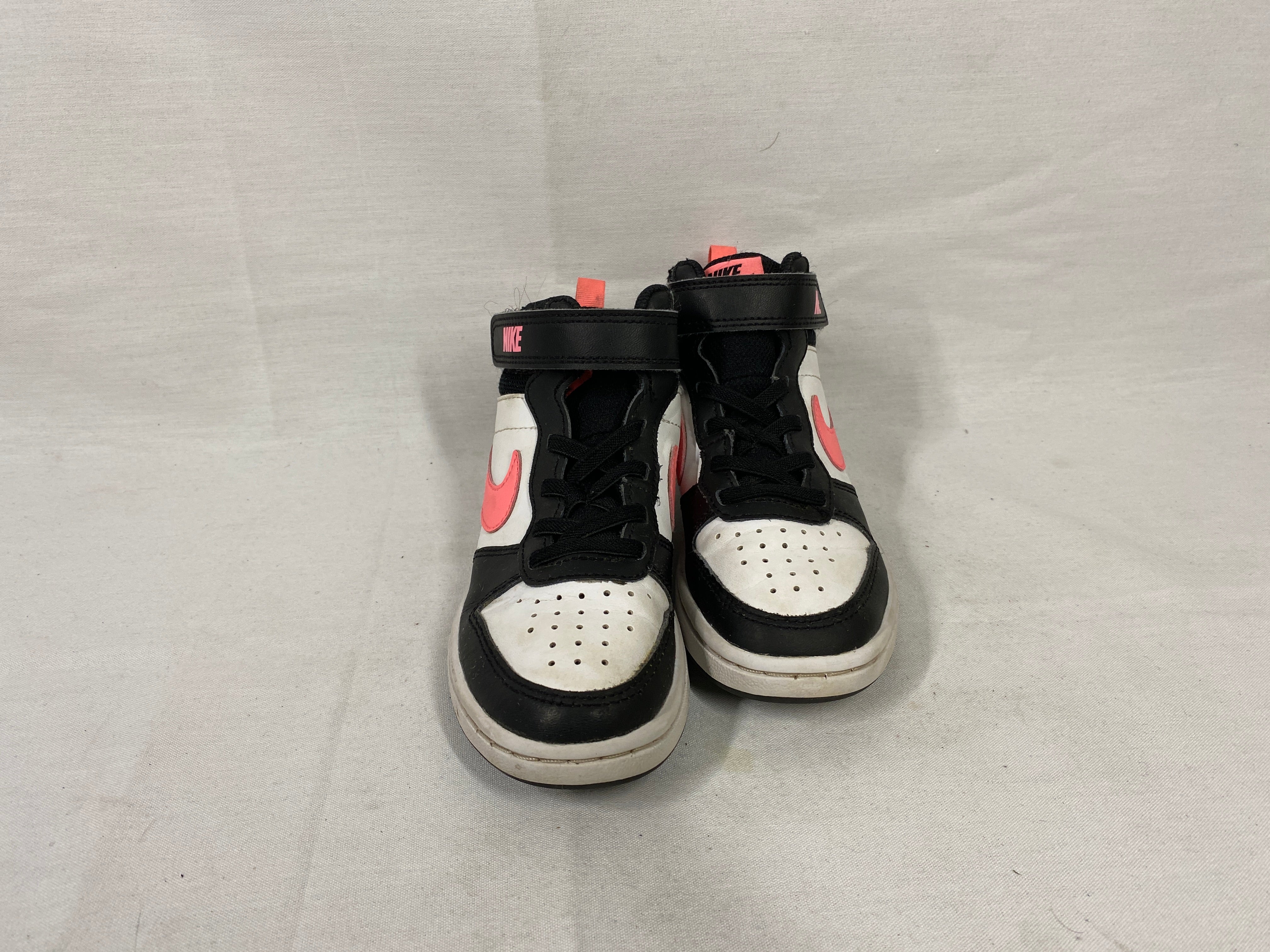 Nike Court Borough Mid 2 GS Black, White, and Pink Youth Size 11C