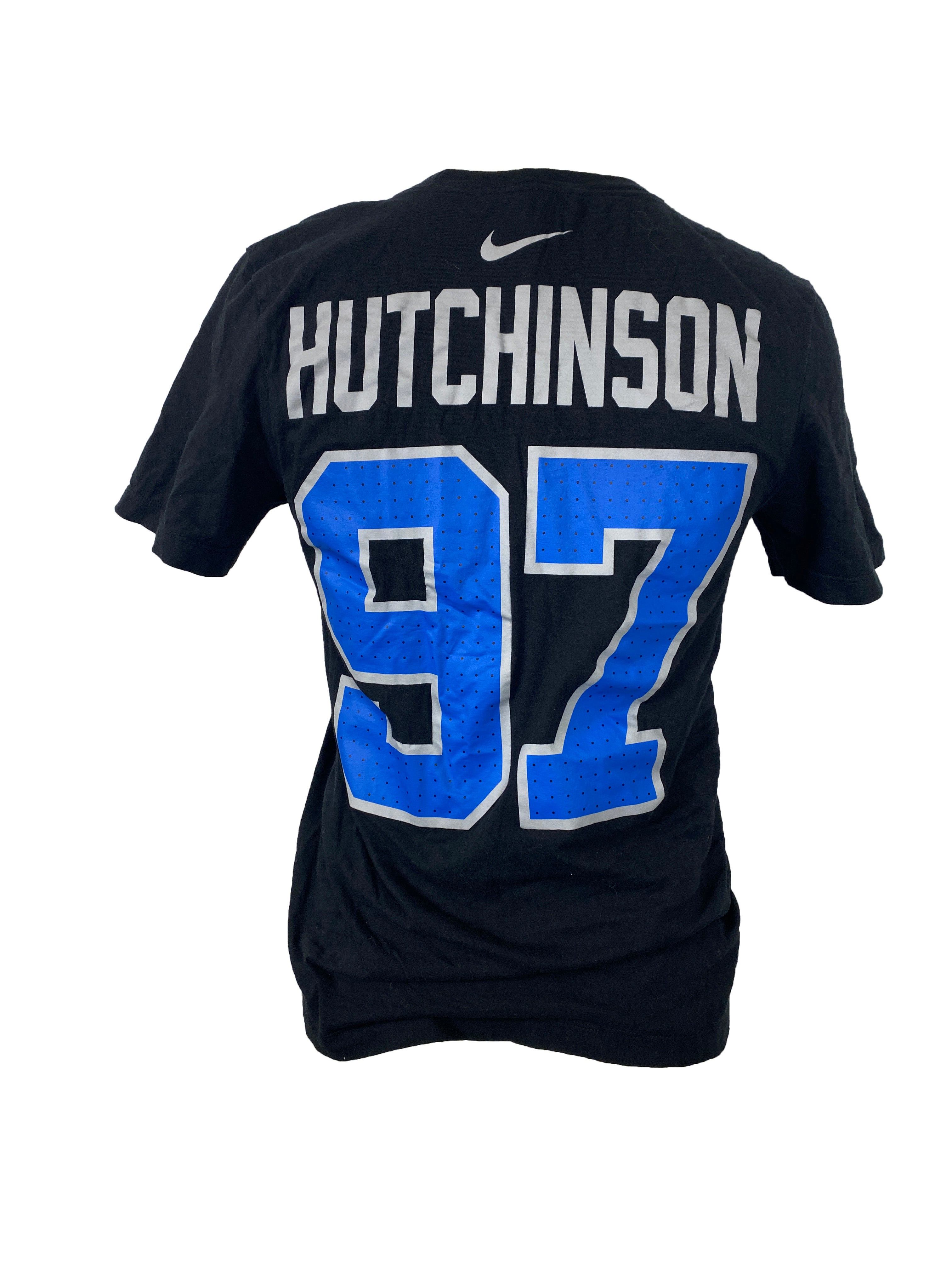 Nike Detroit Lions Aiden Hutchinson Black Jersy T-Shirt Men's Size S