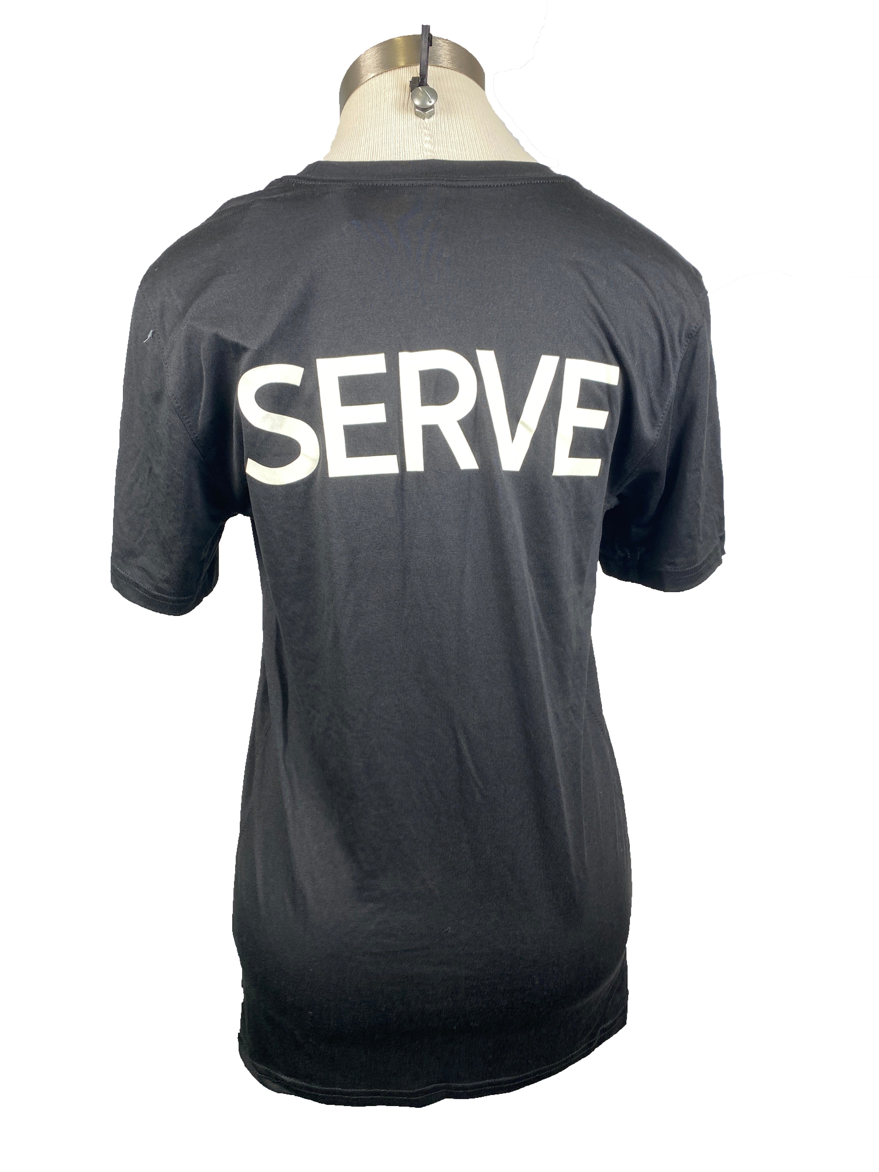 Nike Dri-Fit Black "SERVE" Short Sleeve Shirt Men's Size S