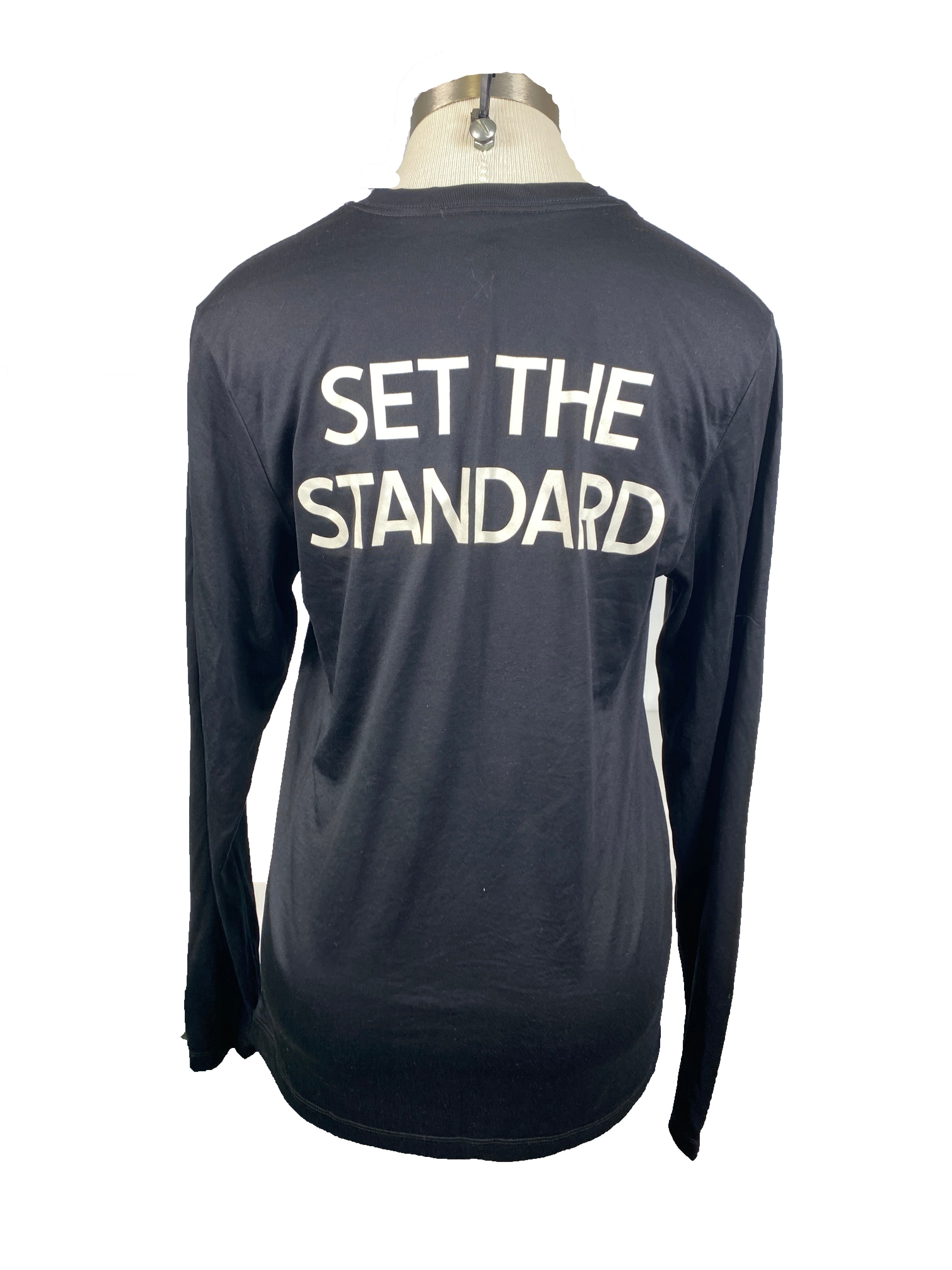 Nike Dri-Fit Black "SET THE STANDARD" Long Sleeve Shirt Men's Sizes S