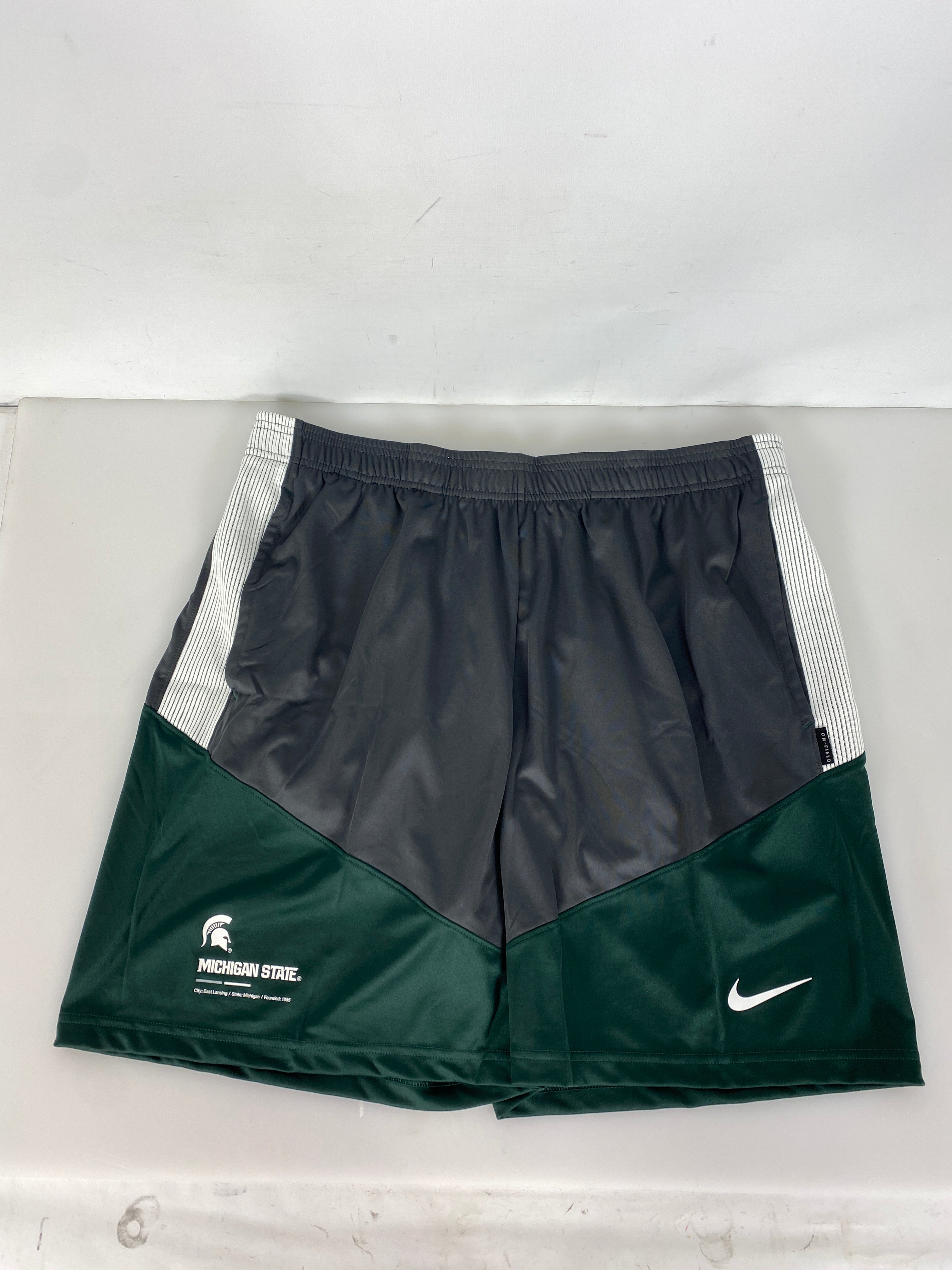 Nike Dri-fit Green and Grey Athletic Shorts Size XL *NEW*