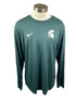 Nike Dri-Fit Green "SERVE GROW HONOR" Long Sleeve Shirt Men's Size XL