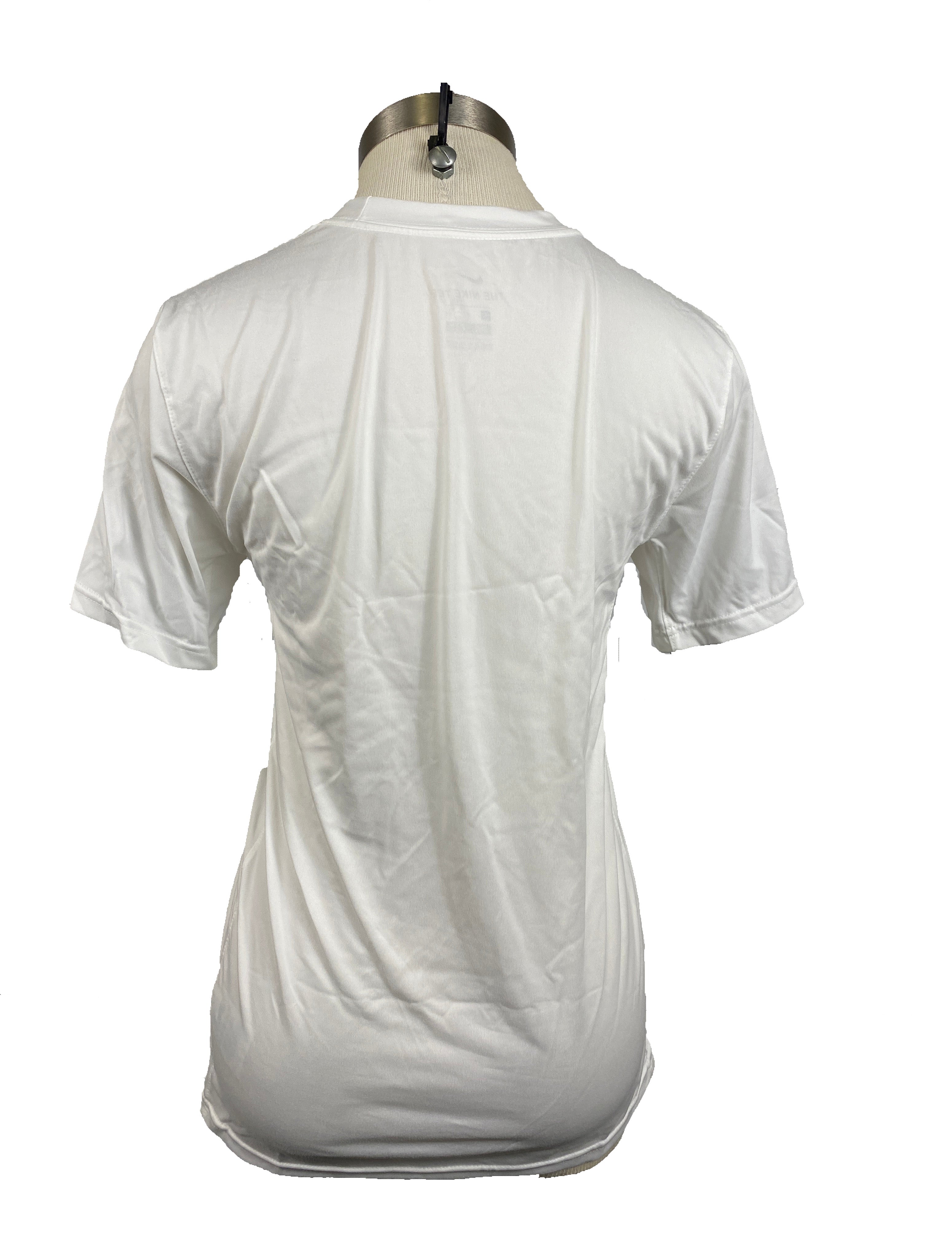 Nike Dri-Fit White Just Us Spartans Short Sleeve T-Shirt Unisex Size S *New*