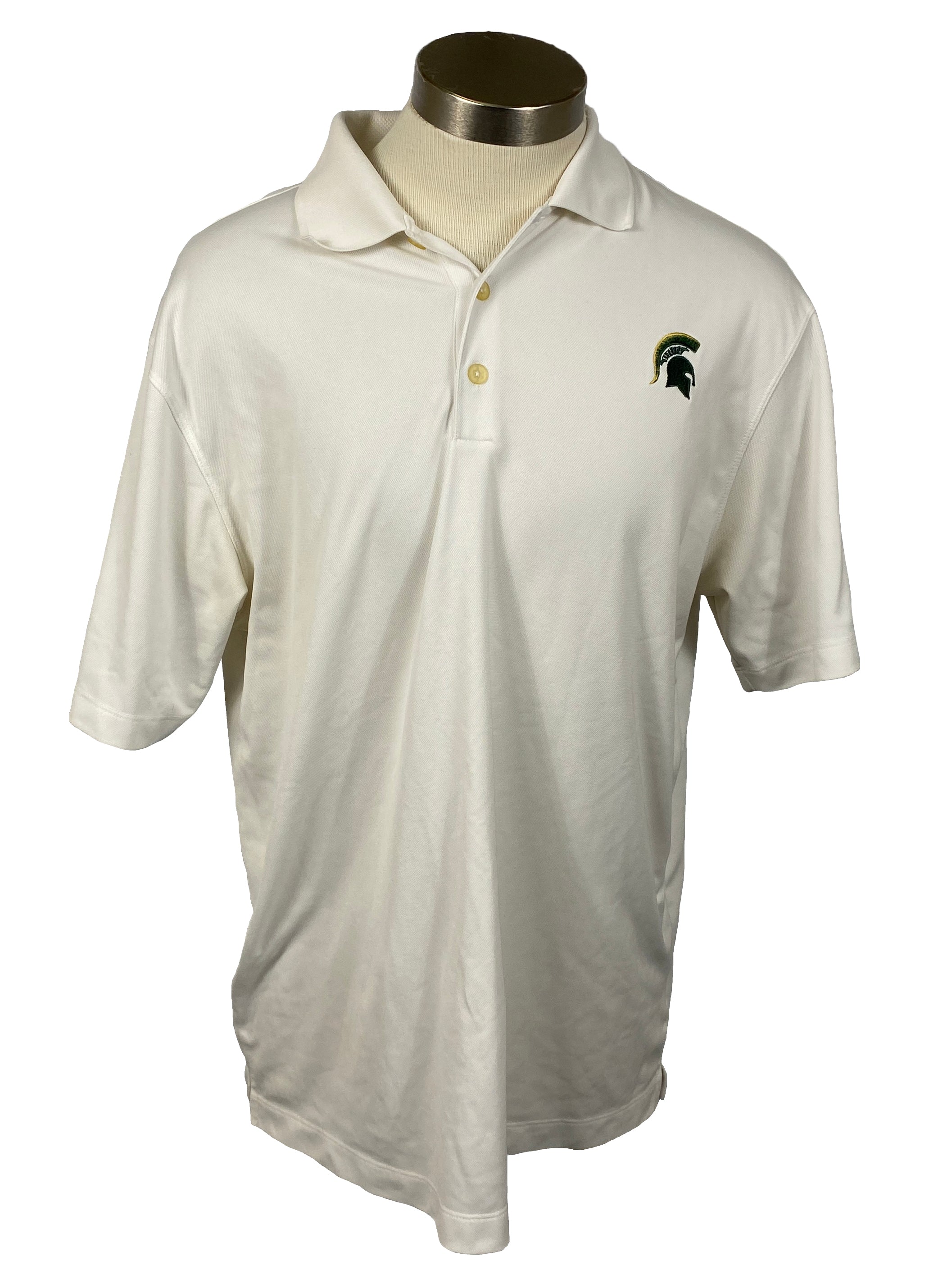 Nike Golf Michigan State University White Polo Men's Size L