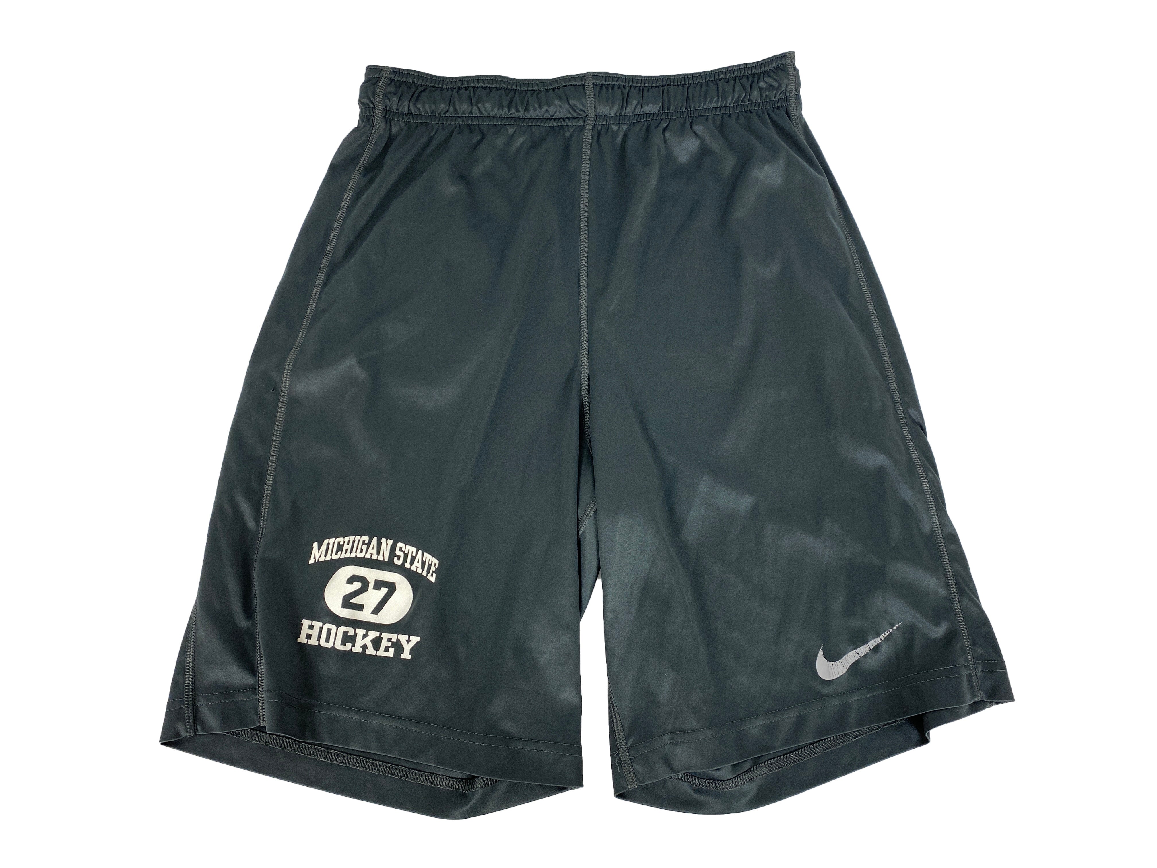 Nike Gray Michigan State Hockey Shorts Men's Size Medium