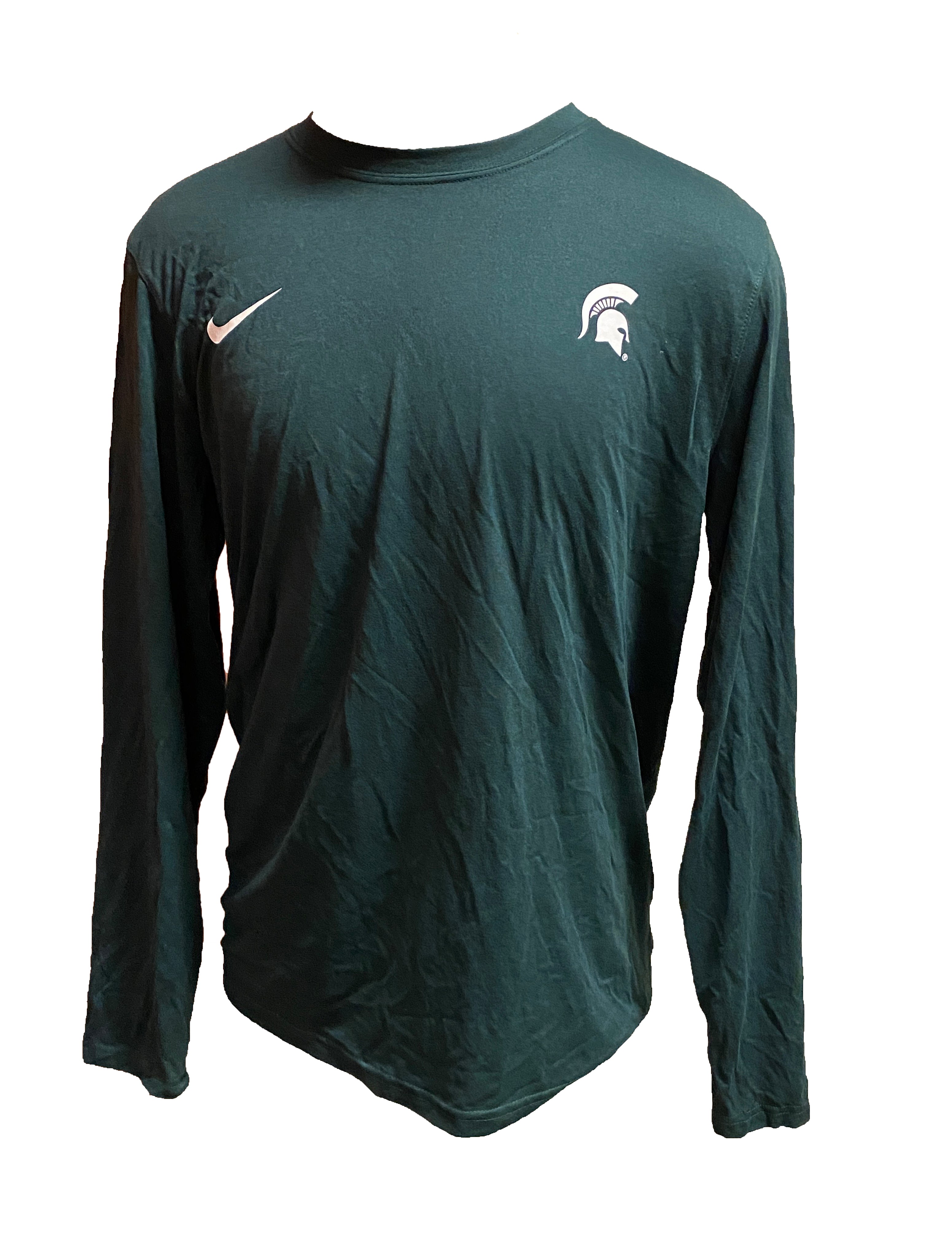 Nike Green Dri-Fit Michigan State Long Sleeve T-Shirt "Atomic Habits" Men's Size S