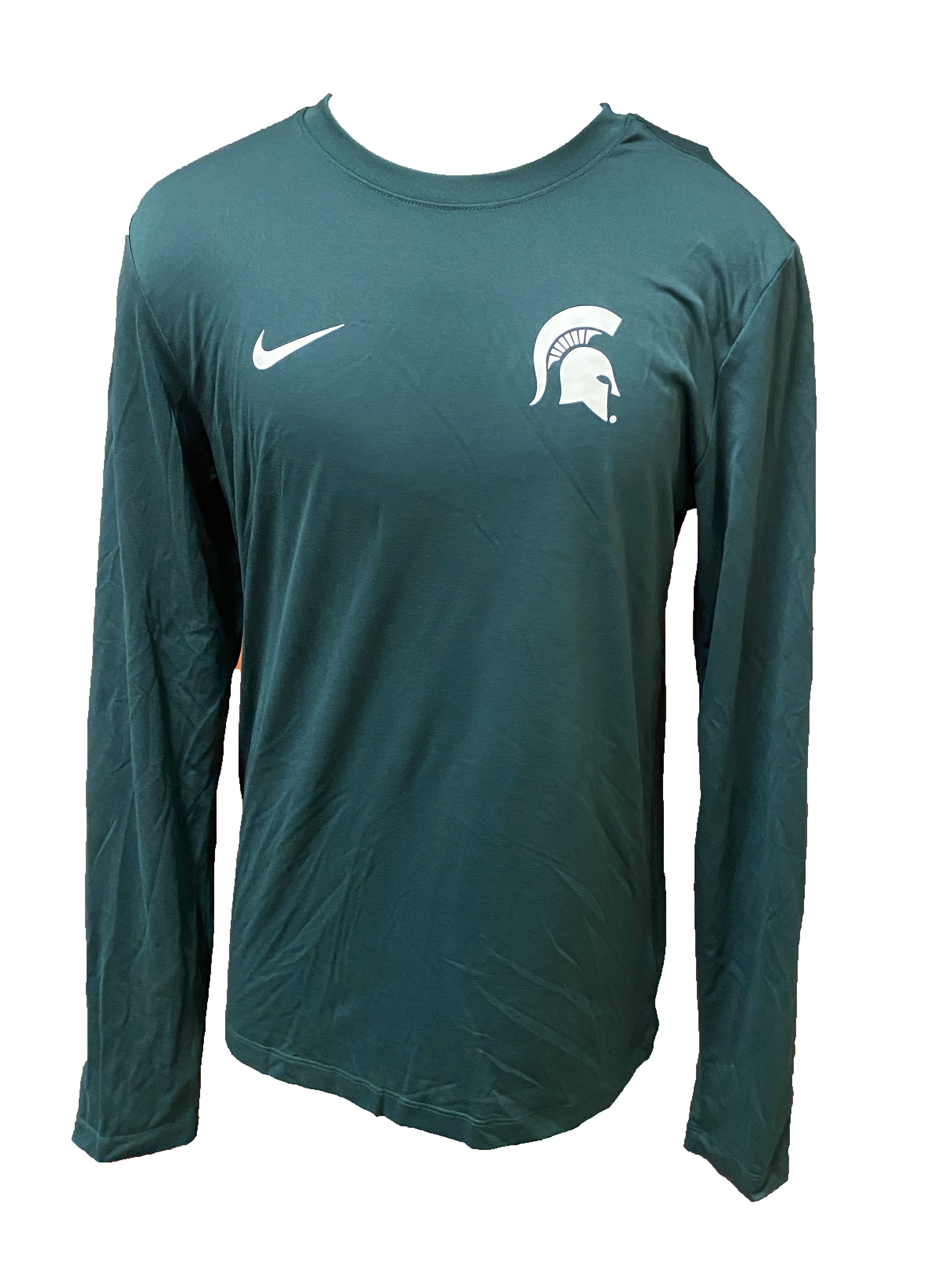 Nike Green Dri-Fit Michigan State Long Sleeve T-Shirt "Serve. Grow. Honor." Men's Size S