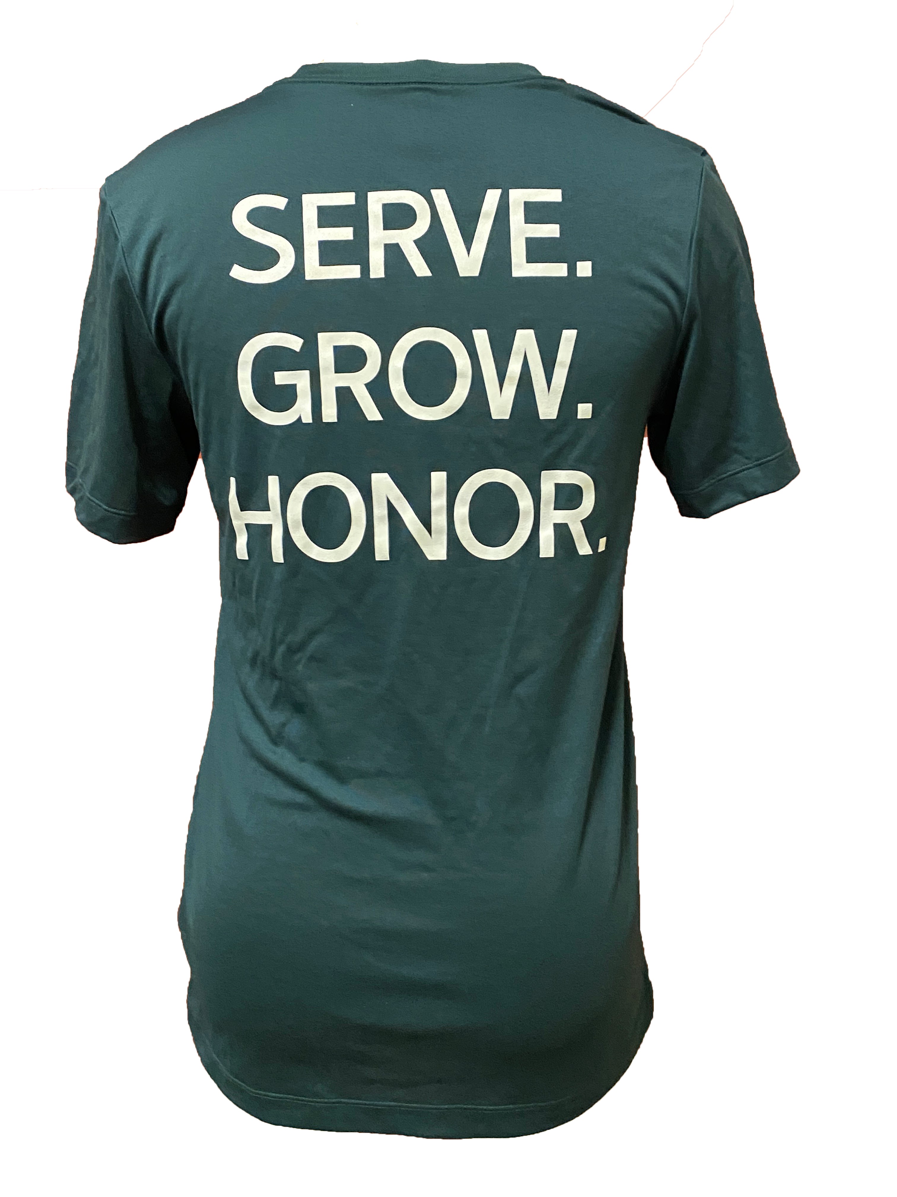 Nike Green Dri-Fit Michigan State Short Sleeve T-Shirt "Serve. Grow. Honor." Men's Size S