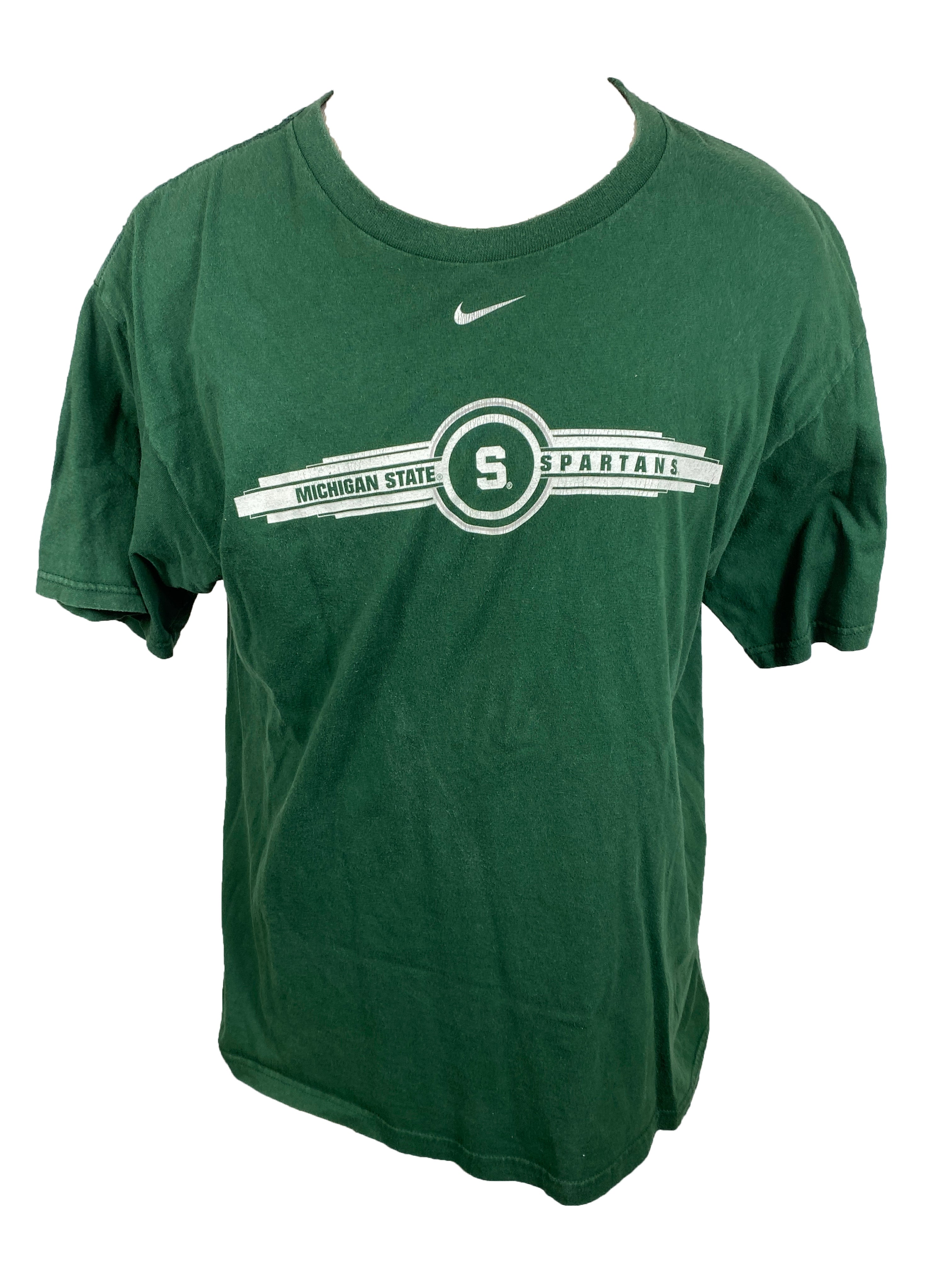 Nike Green Michigan State T-Shirt Unisex Size L
