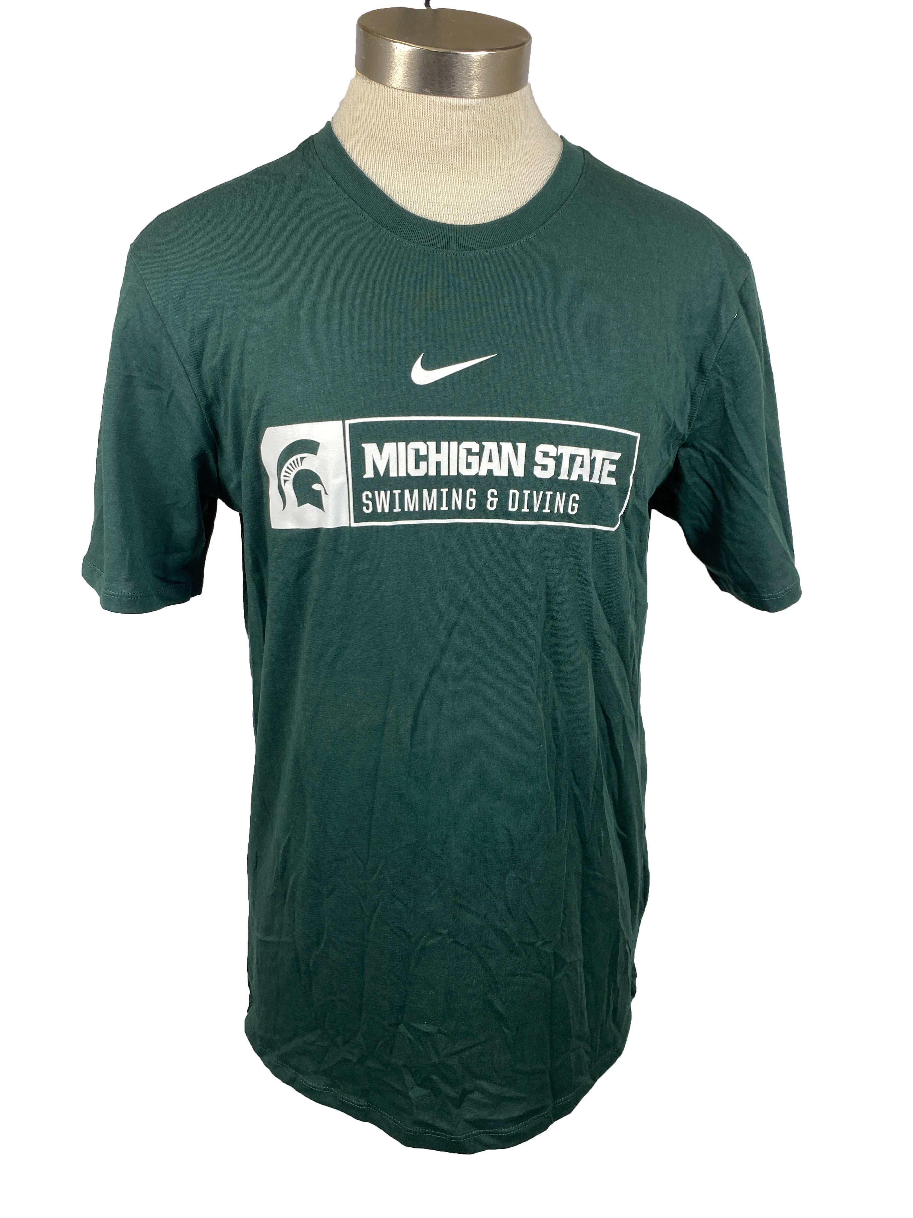 Nike Green MSU Swimming and Diving T-Shirt Women's Size 2XL