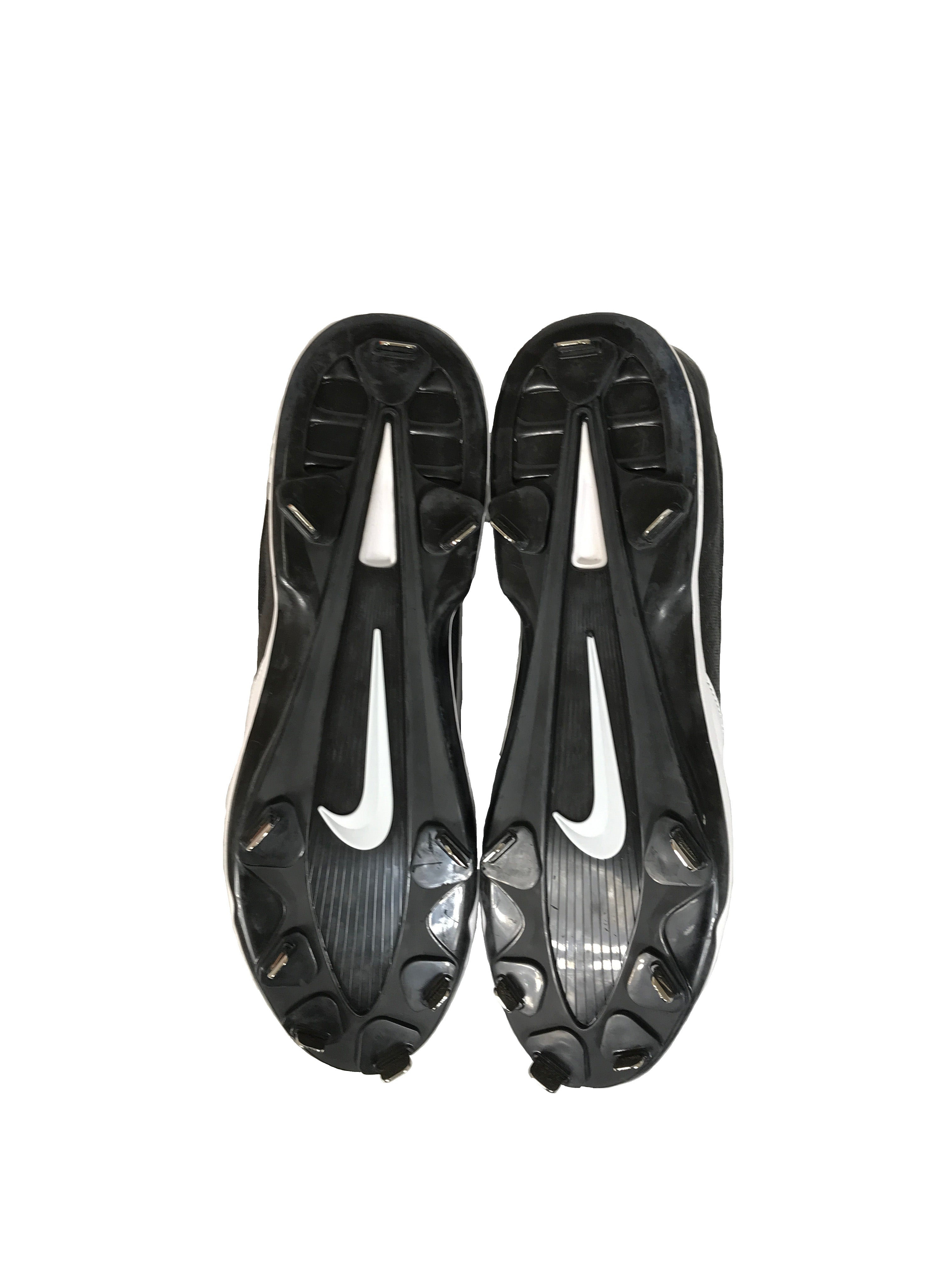 Nike Huarache Pro Low Metal Black and White Baseball Cleats Men's Size 15