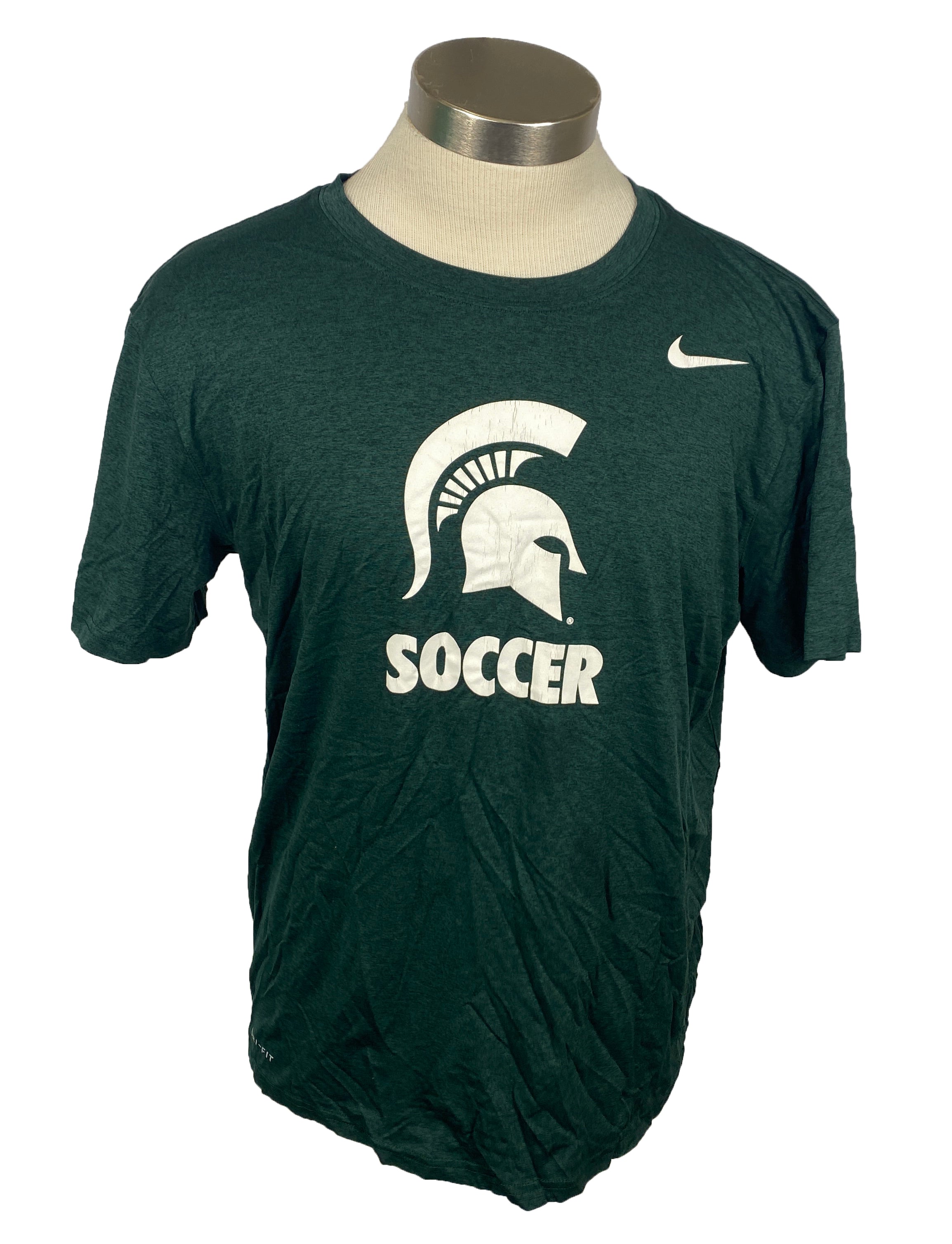 Nike Michigan State Soccer Green T-Shirt Unisex Size L