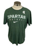 Nike Michigan State University Green Football T-Shirt Unisex Size L