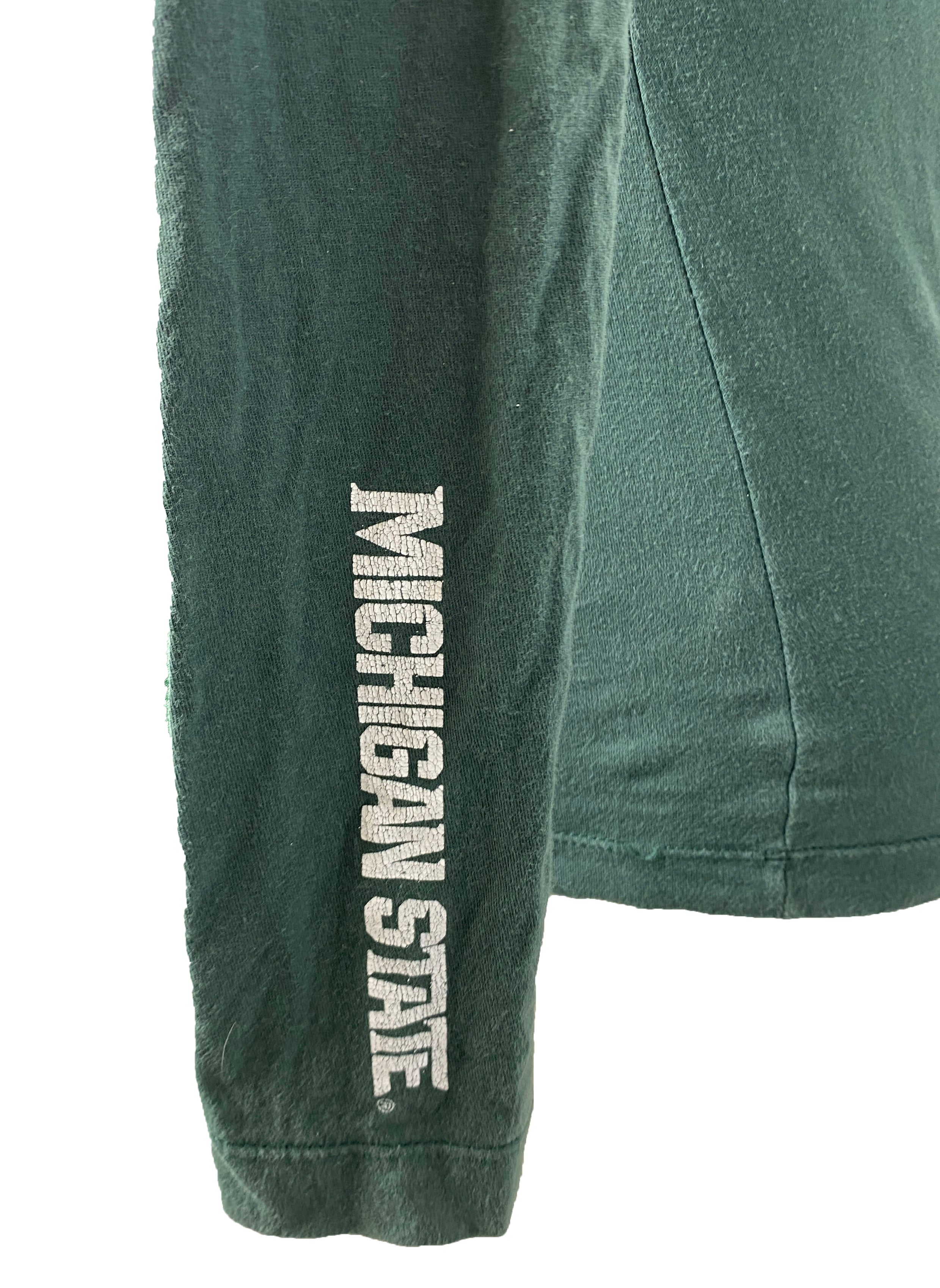 Nike MSU Green Slim-Fit Long-Sleeve T-Shirt Unisex Size M