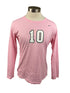 Nike Pink Spartan Brest Cancer Awareness Volleyball Long Sleeve Jersey #10 Women's Size L